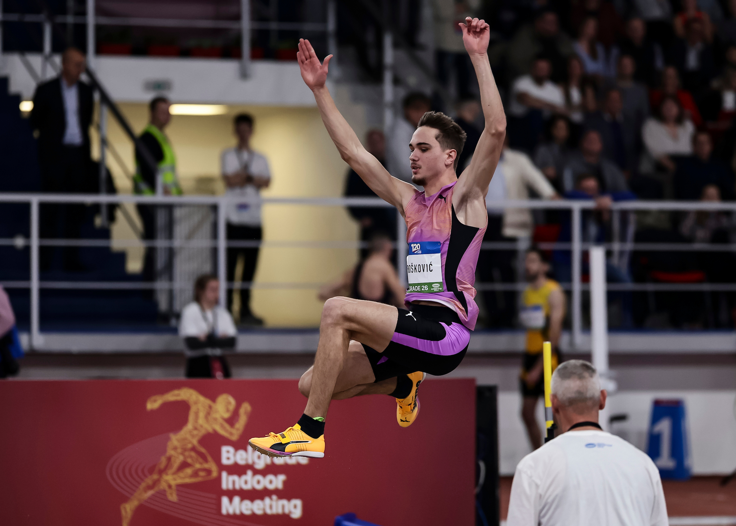 Luka Boskovic of Serbia skok u dalj, long jump during the Athletics