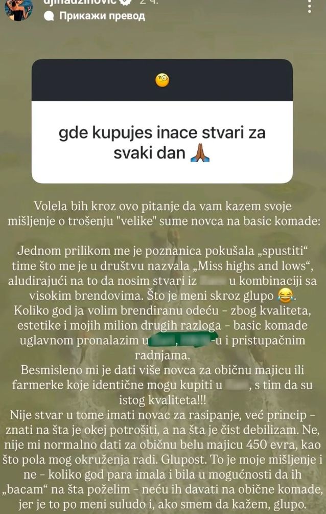 Printskrin Instagram/djinadzinovic