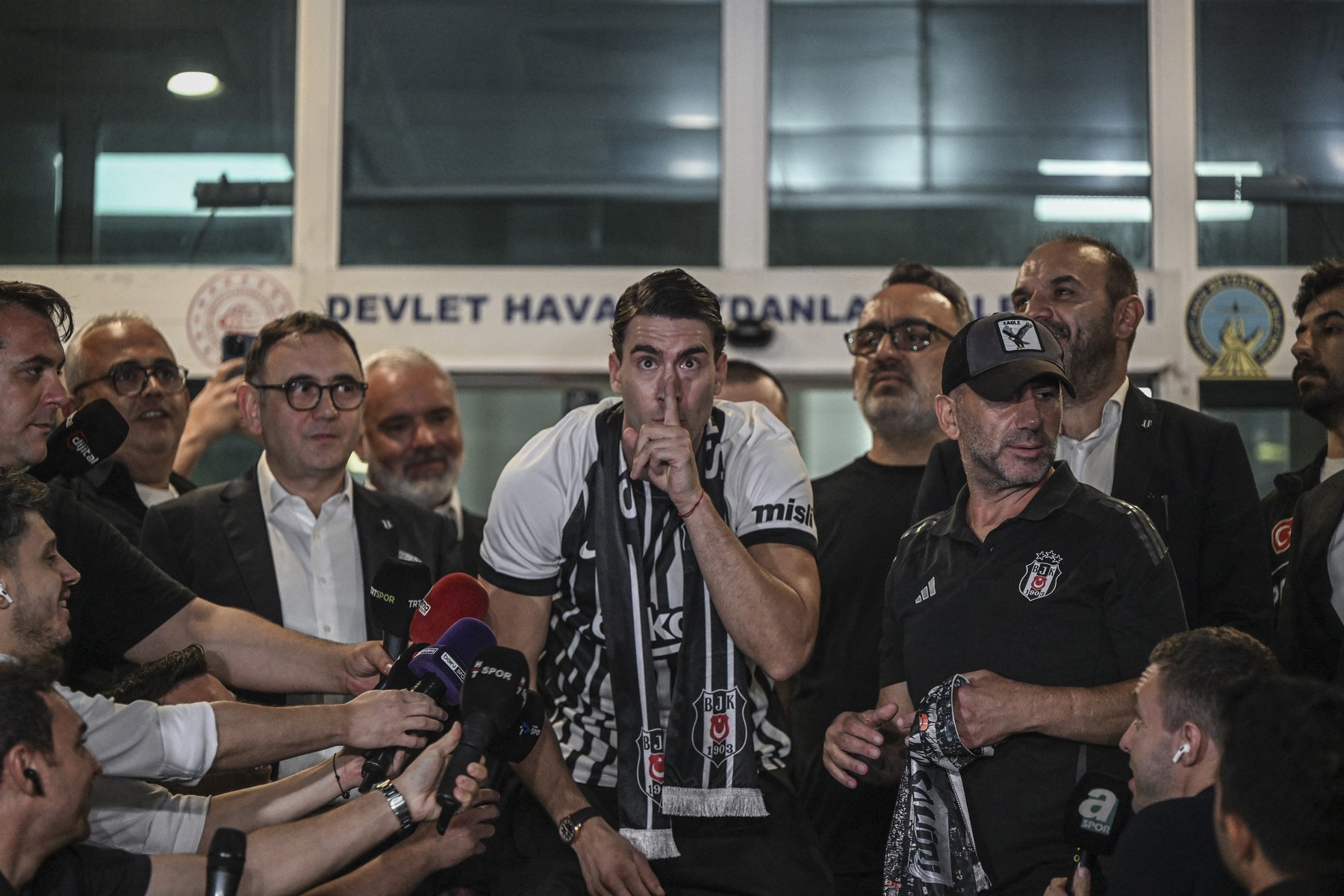 ISTANBUL, TURKIYE - AUGUST 12 : Serbian soccer player Dusan Vlahovi+
