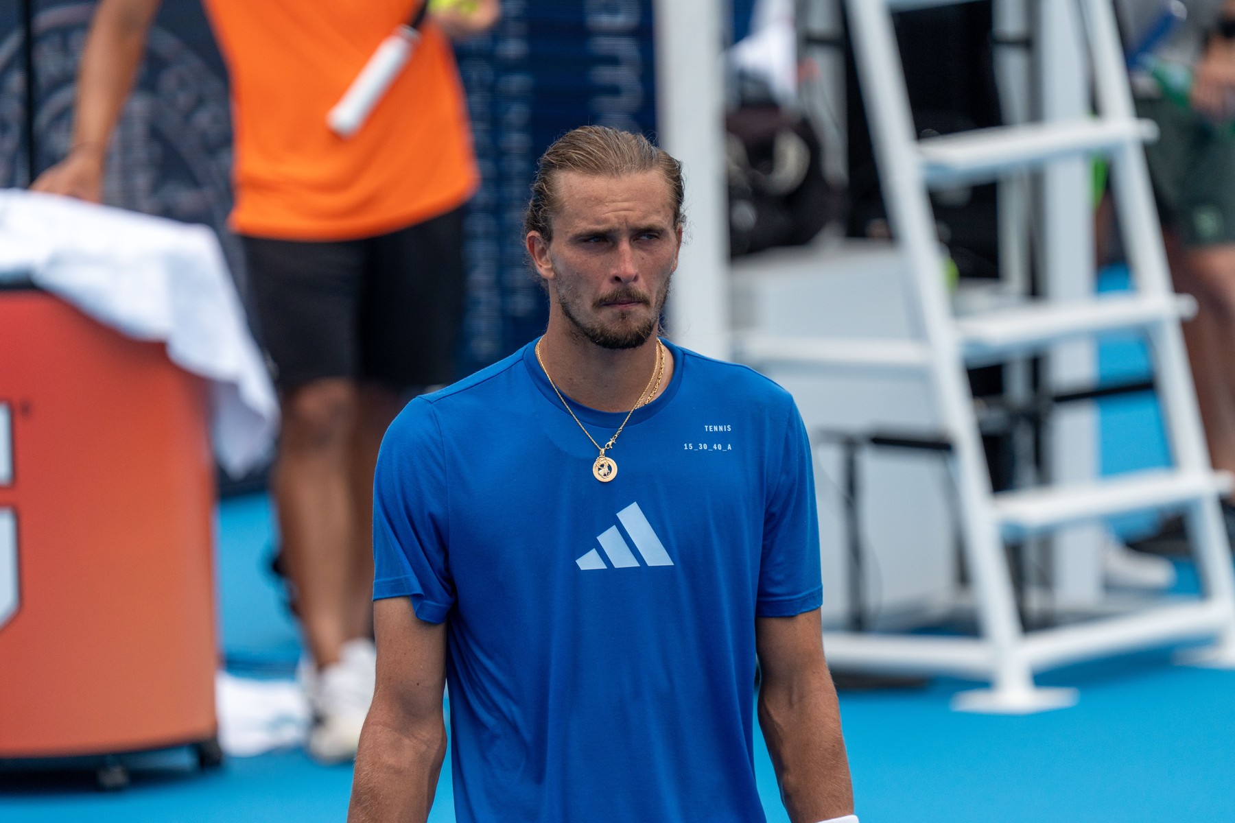 Alexander Zverev is seen during a practice session at the Cincinnati Open in Mason,