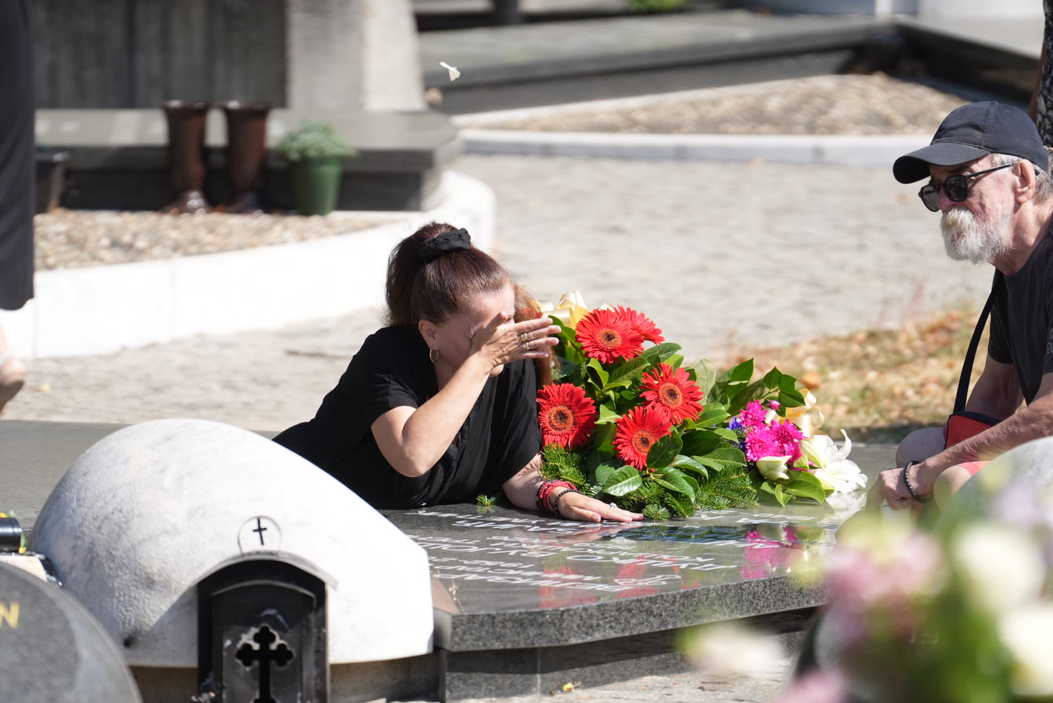 Photo: Antonio Ahel/ATAImages15, avgust 2026, Beograd  - Pomen povodom 40 dana od smrti Andrije Bajica, legendarnog pevaca narodne muzike, odrzan je u Aleji zasluznih gradjana na Novom groblju. Photo: Antonio Ahel/ATAImages