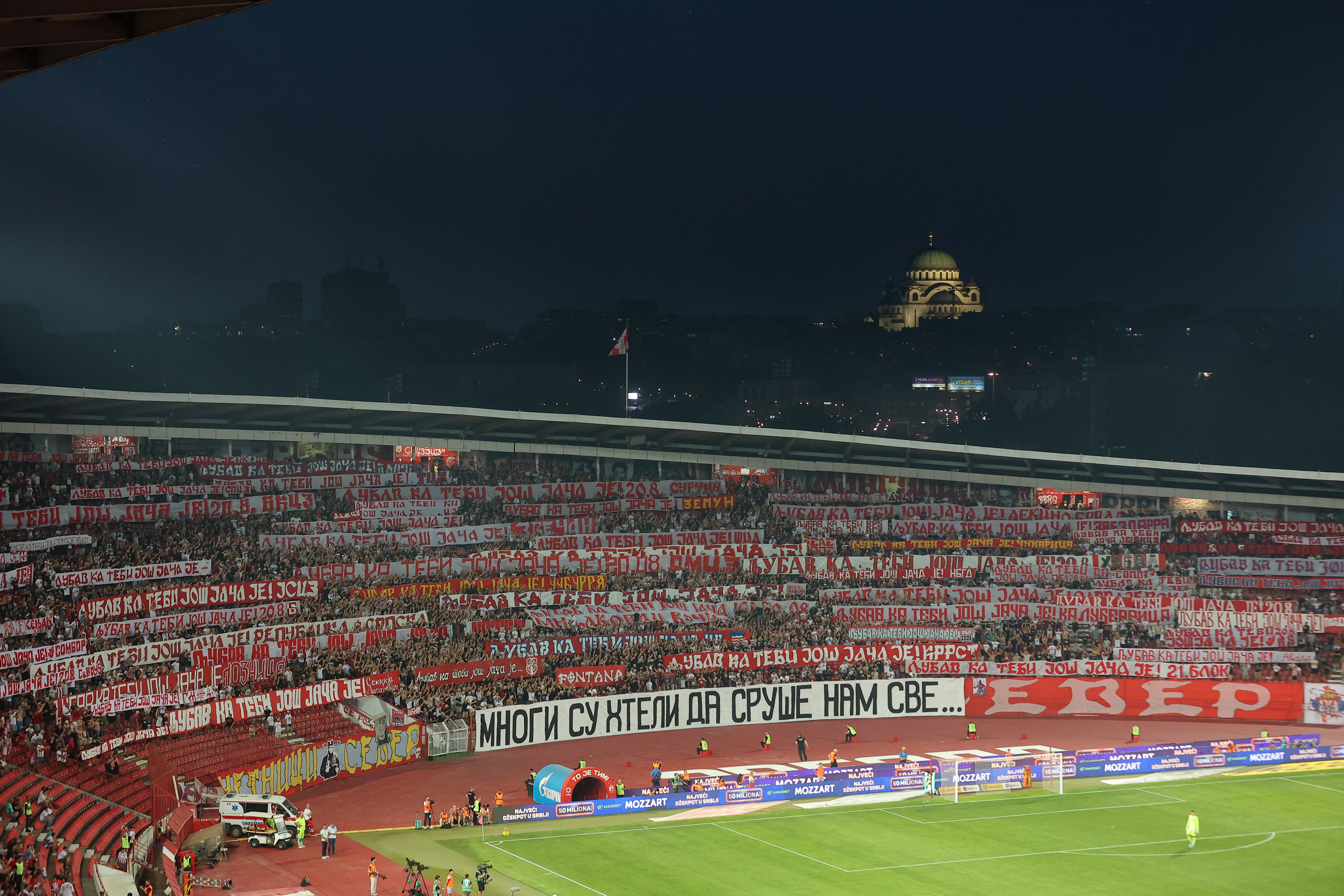 during Crvena Zvezda v Viktoria Plzen football match of UEFA Europa League 2026/2027