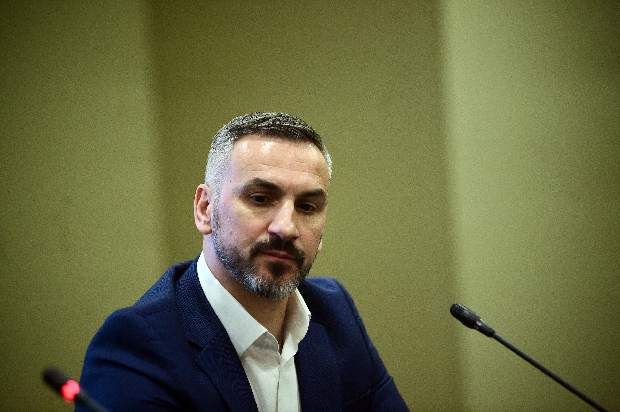Milija Vojinovic as representatives of B.C. Dubai and ABA league held a press conference