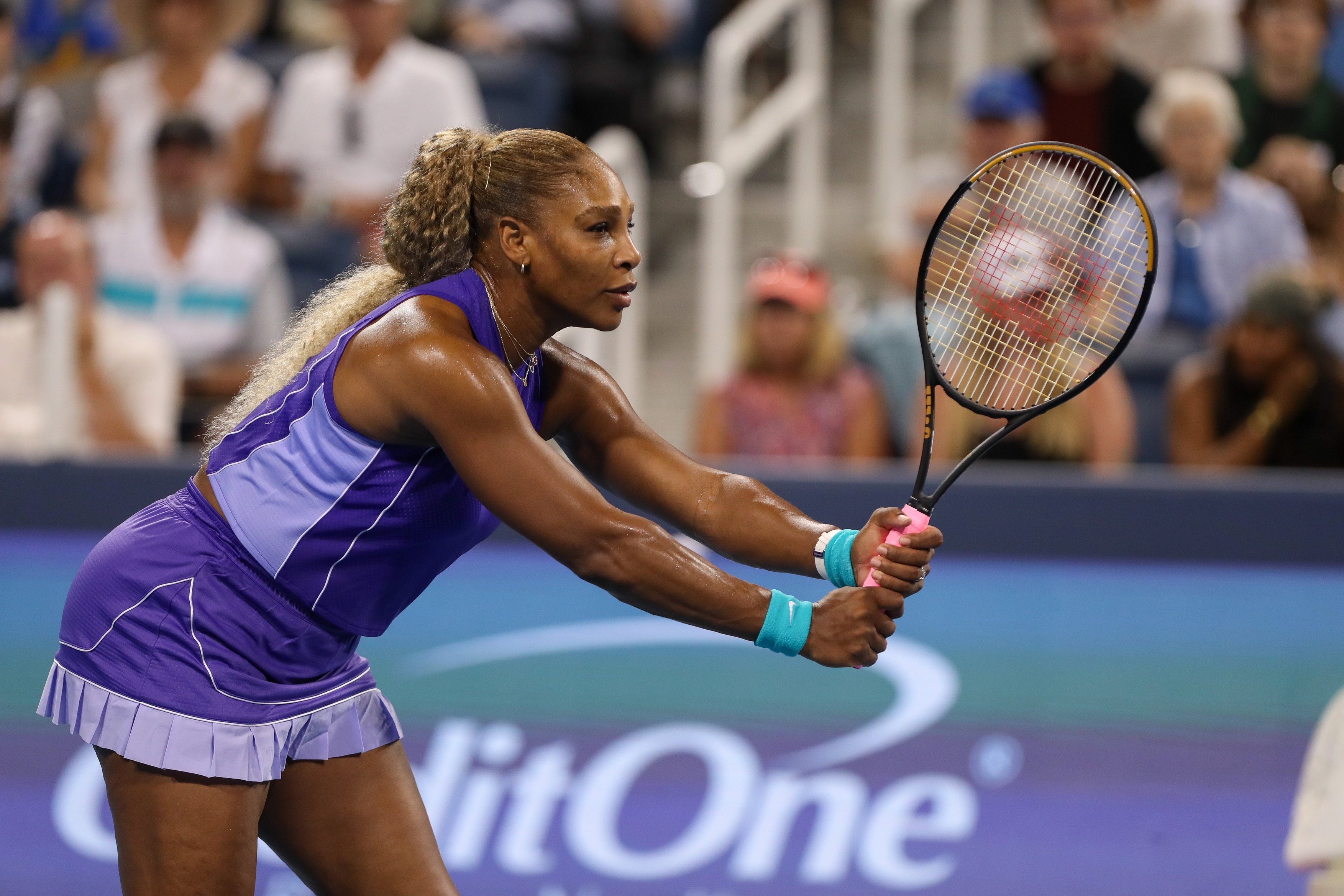 Serena Williams of the United States in action during the Cincinnati Open