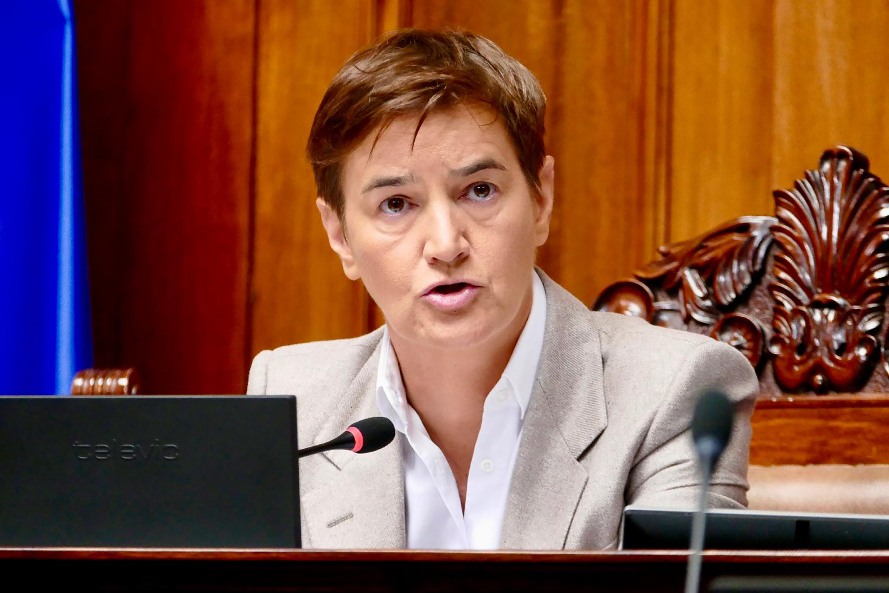 Mesto: BeogradDatum: Tue Aug 25 11:58:19 CEST 2026Dogadjaj: POLITIKA - Nastavak vanrednog zasedanja Skupštine Srbije.Fotoreporter: Ognjen StevanovićLičnosti: Ana BrnabićIzvor: FoNet