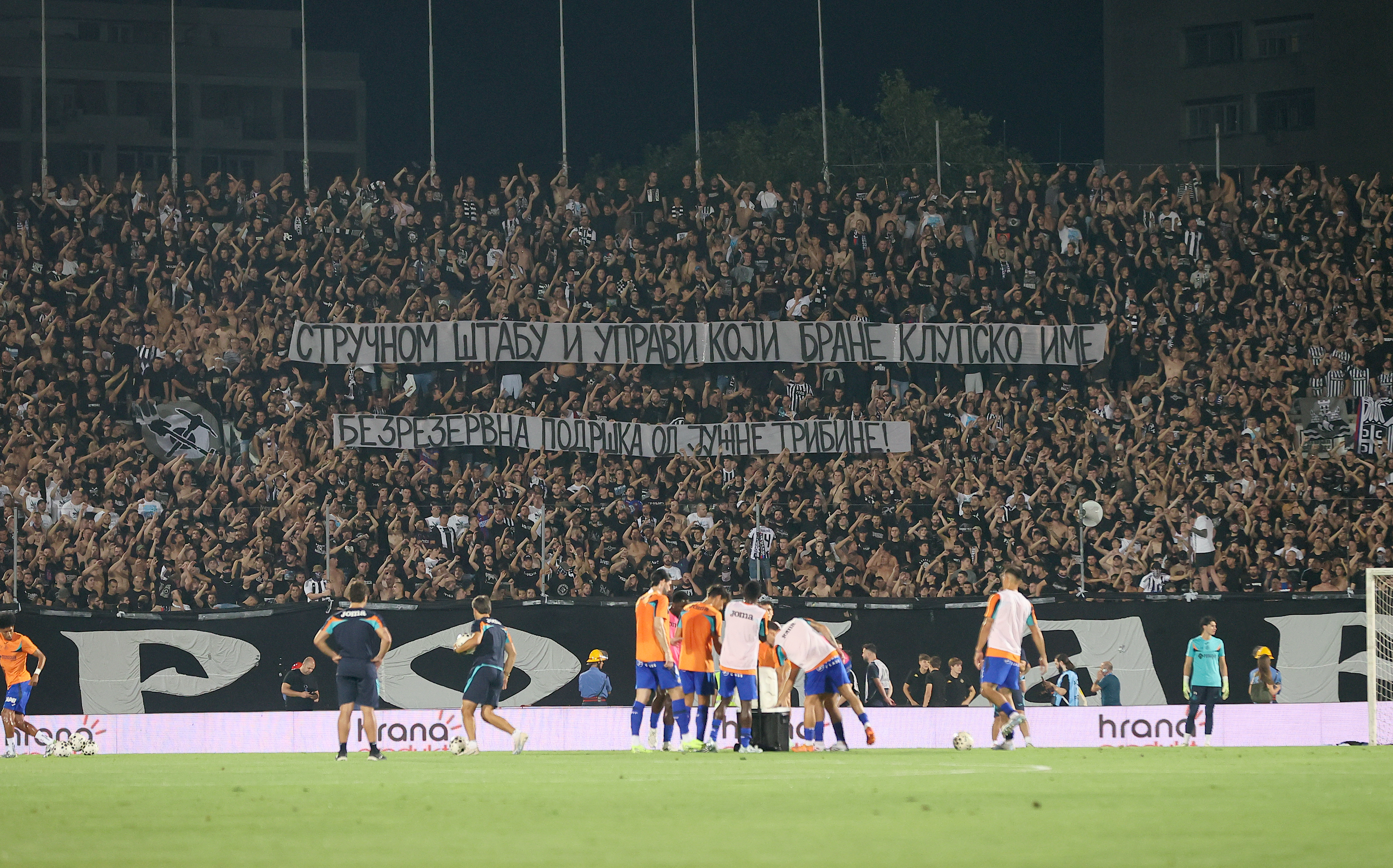 during Partizan v Getafe football match of UEFA Europa Conference League