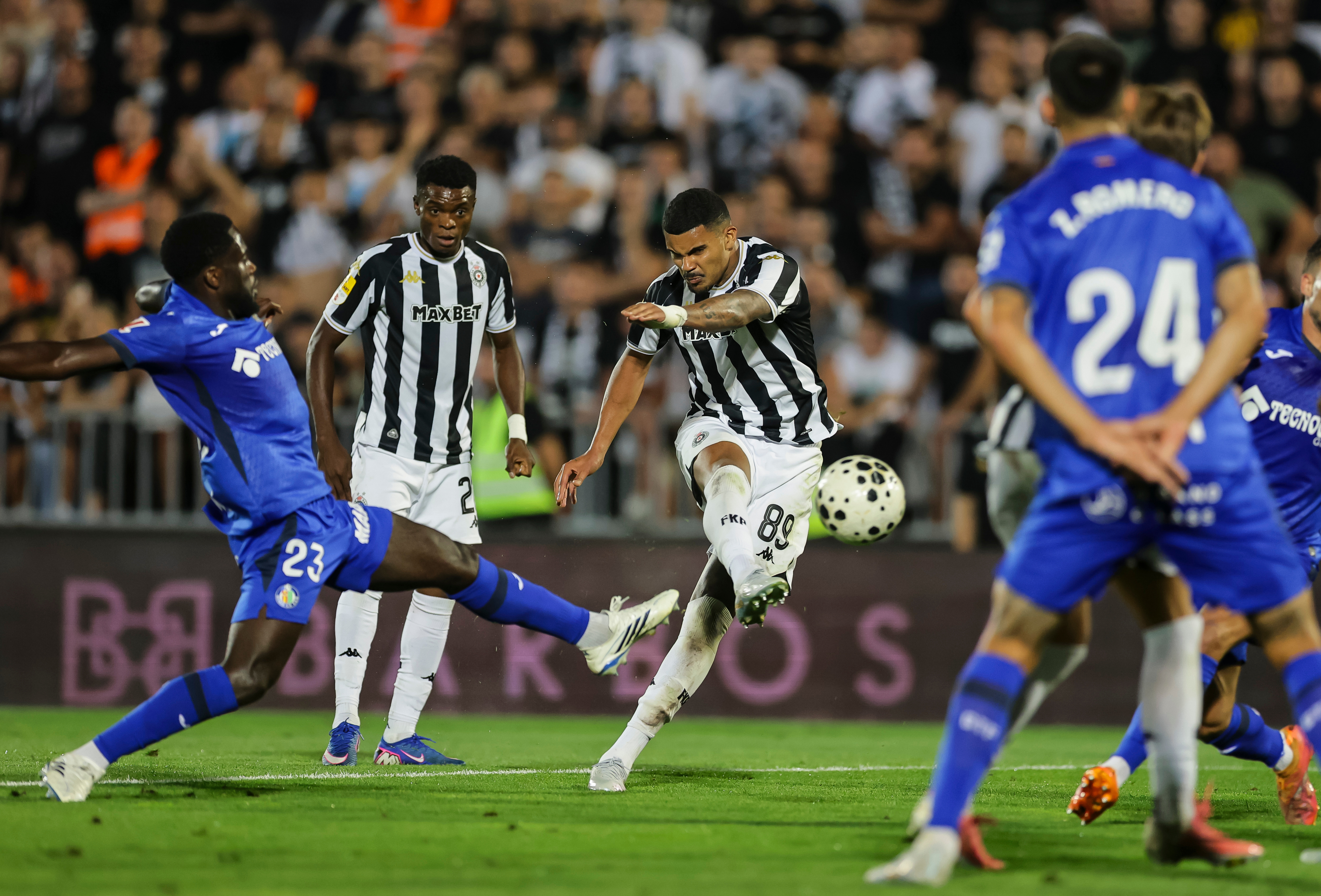during the UEFA Conference League 2026/27 Play Off Round Second Leg match between Partizan and Getafe CF at stadium FK Partizan (JNA) on August 27, 2026 in Belgrade, Serbia. (Photo by Srdjan Stevanovic/Starsport.rs ©)