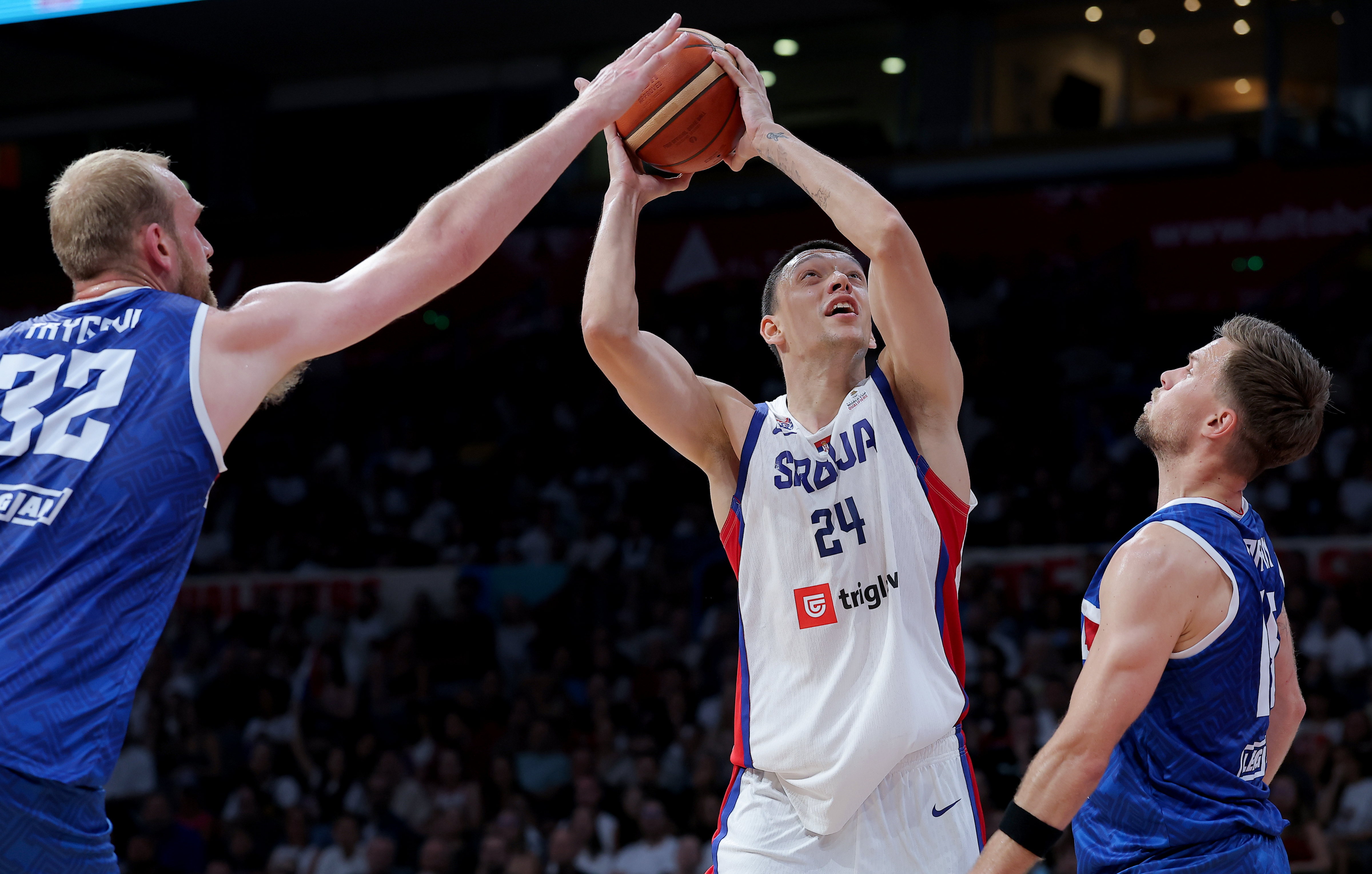 Belgrade, Serbia. 28th August, 2026. Serbia's  during the FIBA basketball World cup 2027