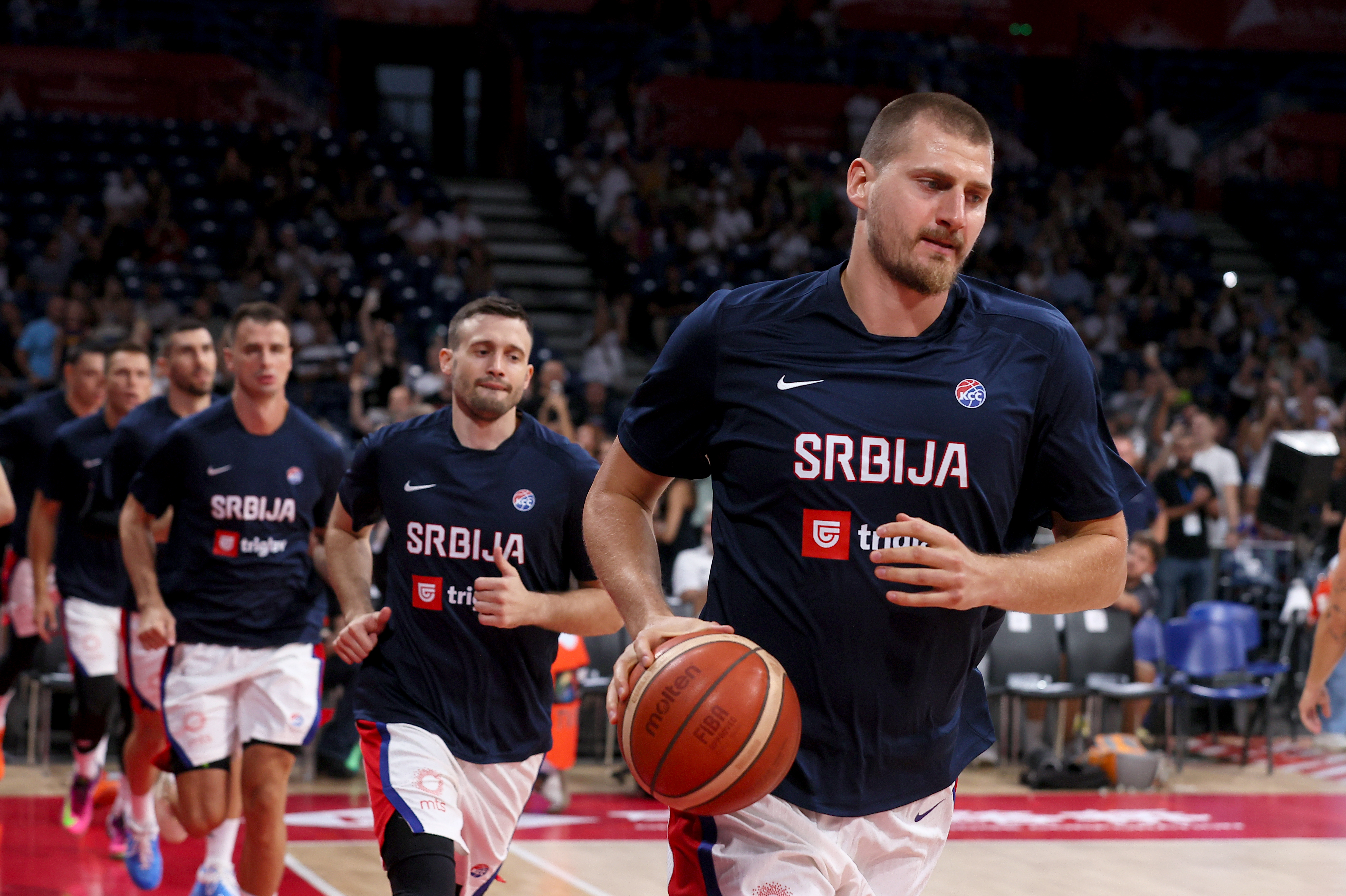 during Serbia v Iceland basketball match