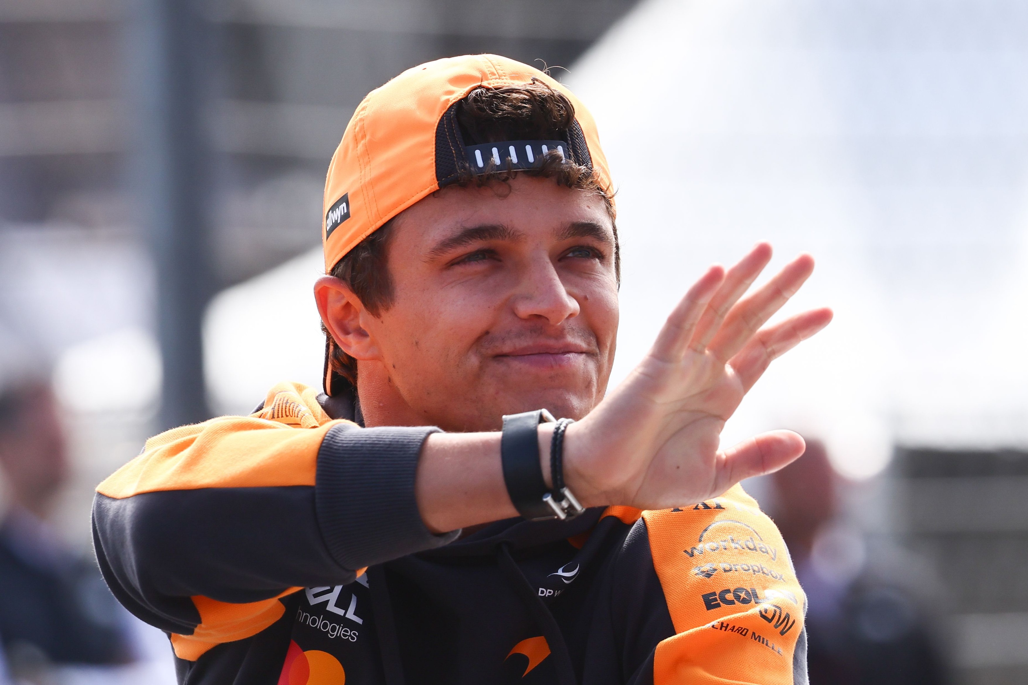Lando Norris of McLaren ahead of the Formula 1 Grand Prix of The Netherlands at Circuit Zandvoort