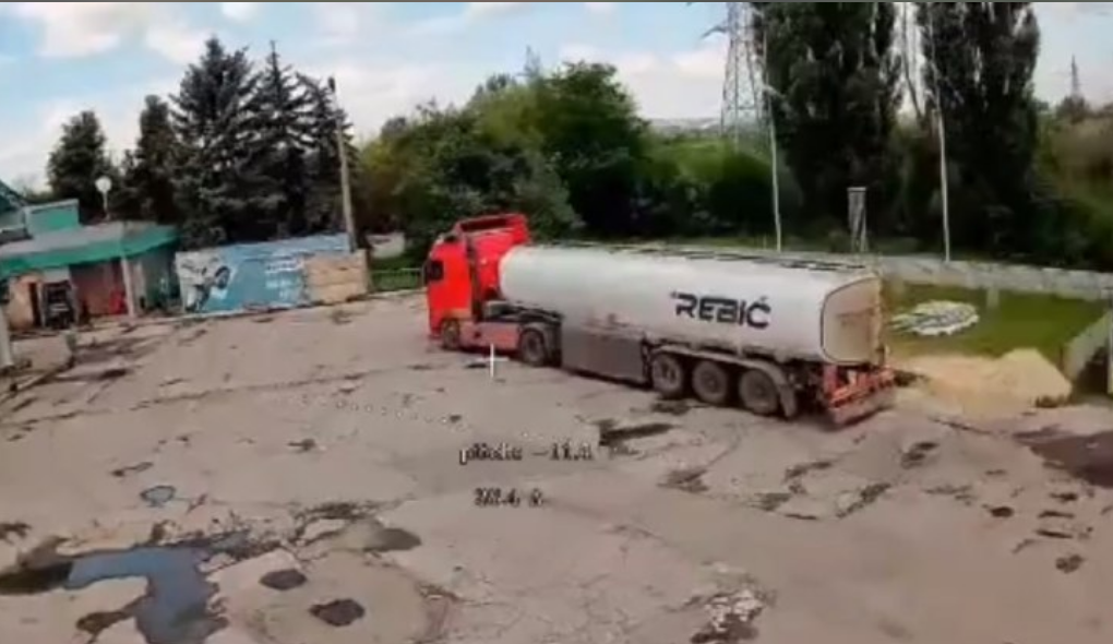 Cisterna kompanije Rebić pogođena dronom