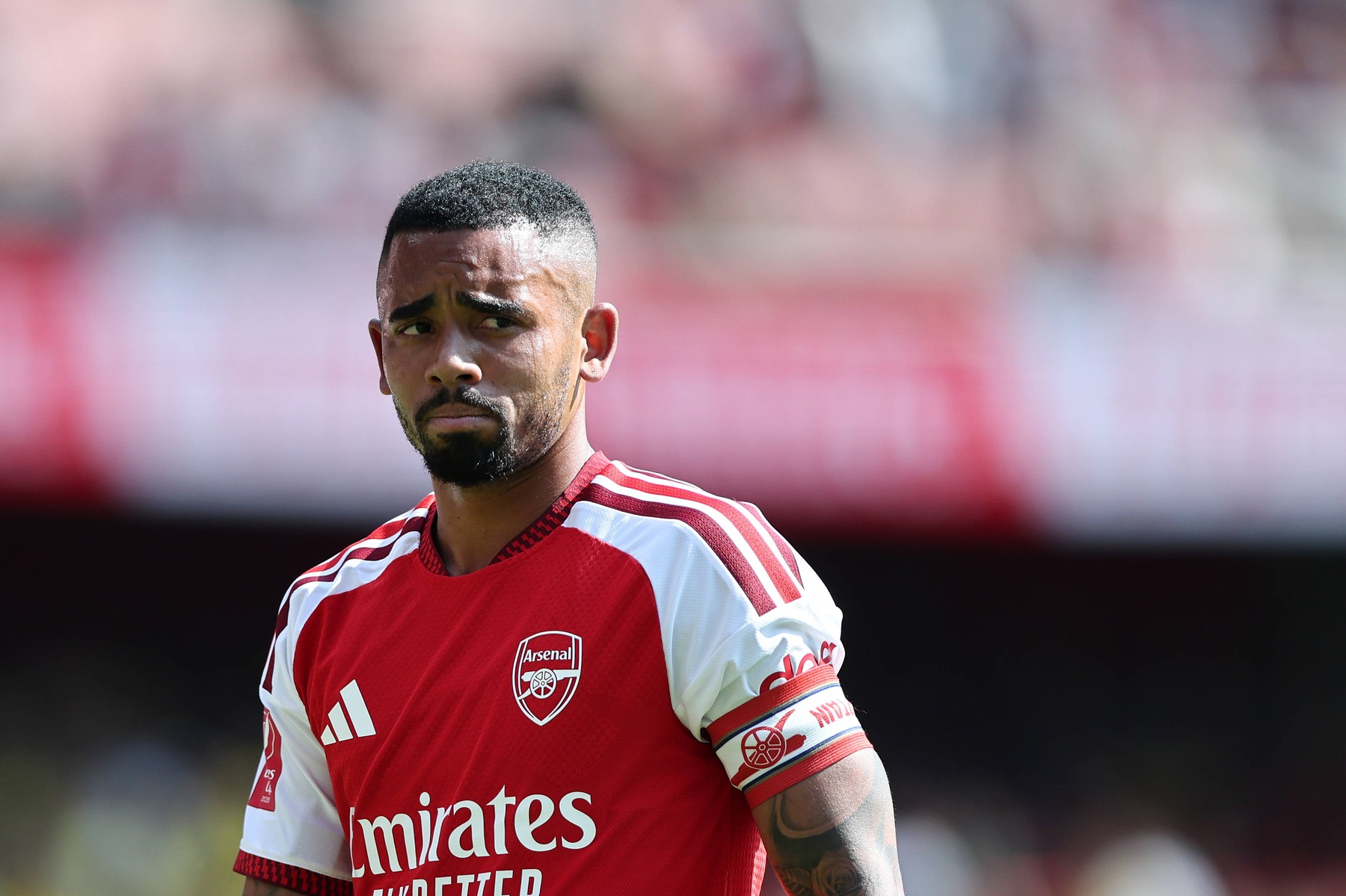 London, England, 9th August 2026. Gabriel Jesus of Arsenal during the Arsenal v