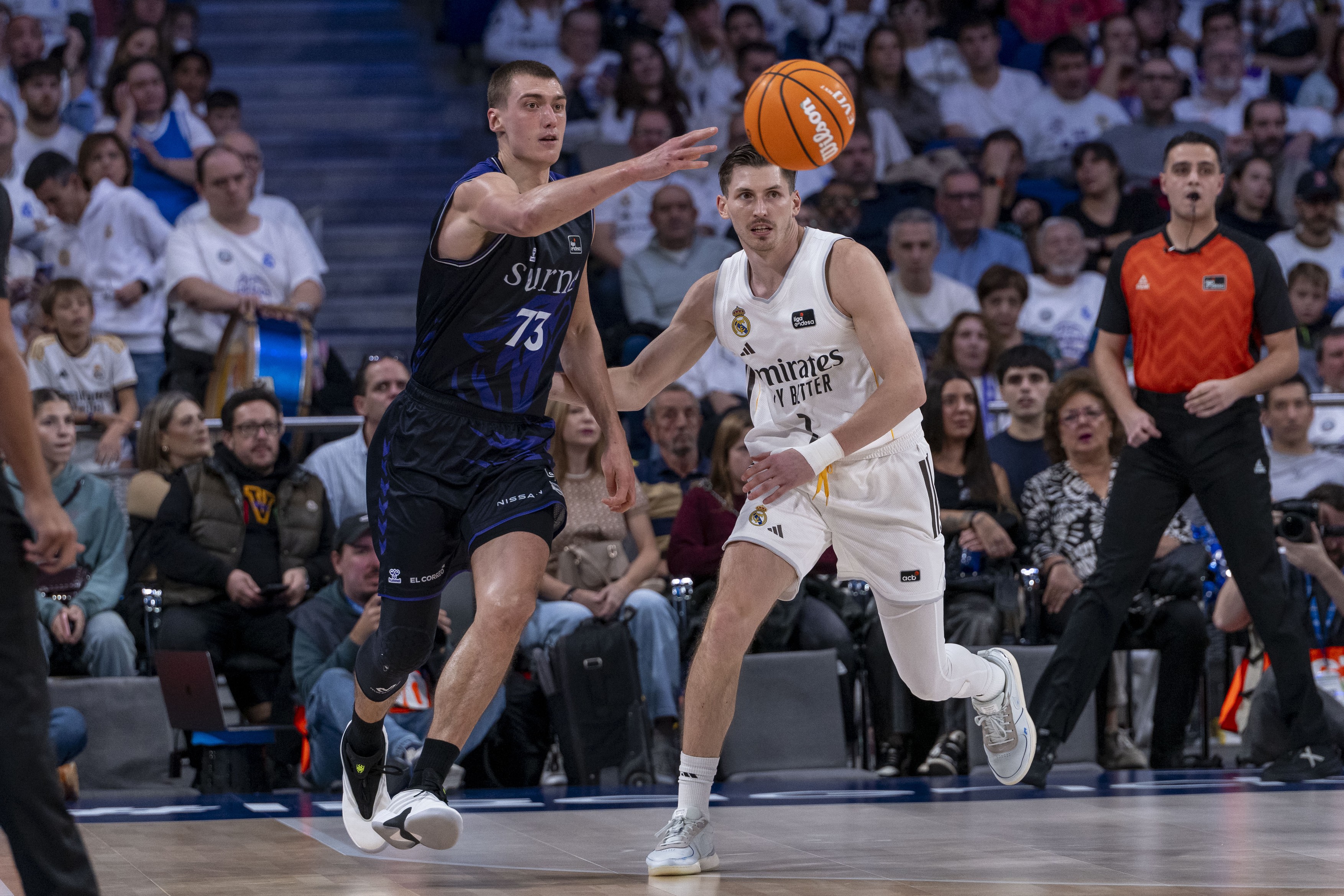 STEFAN LAZAREVIC of Surne Bilbao Basket in action