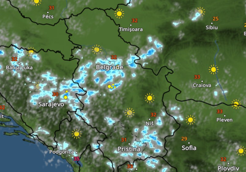 Kiša u 19h