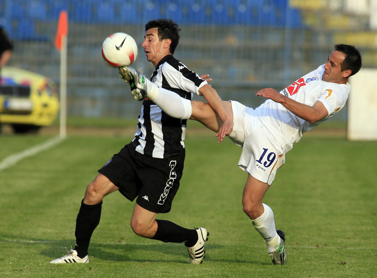 Sport Fudbal Meridian Prva Liga OFK Beograd Partizan  Lazic Djordje i Nuhi Ajazdin 14.5.2008.