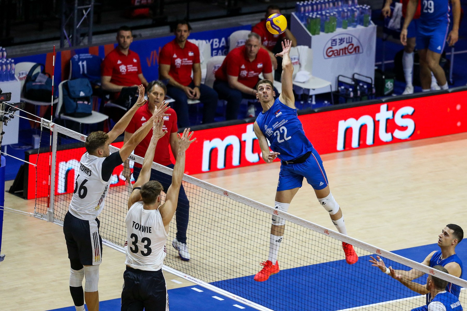 BELGRADE, SERBIA - JULY 18: Simon Valentin Torwie (33) of Germany in action ag