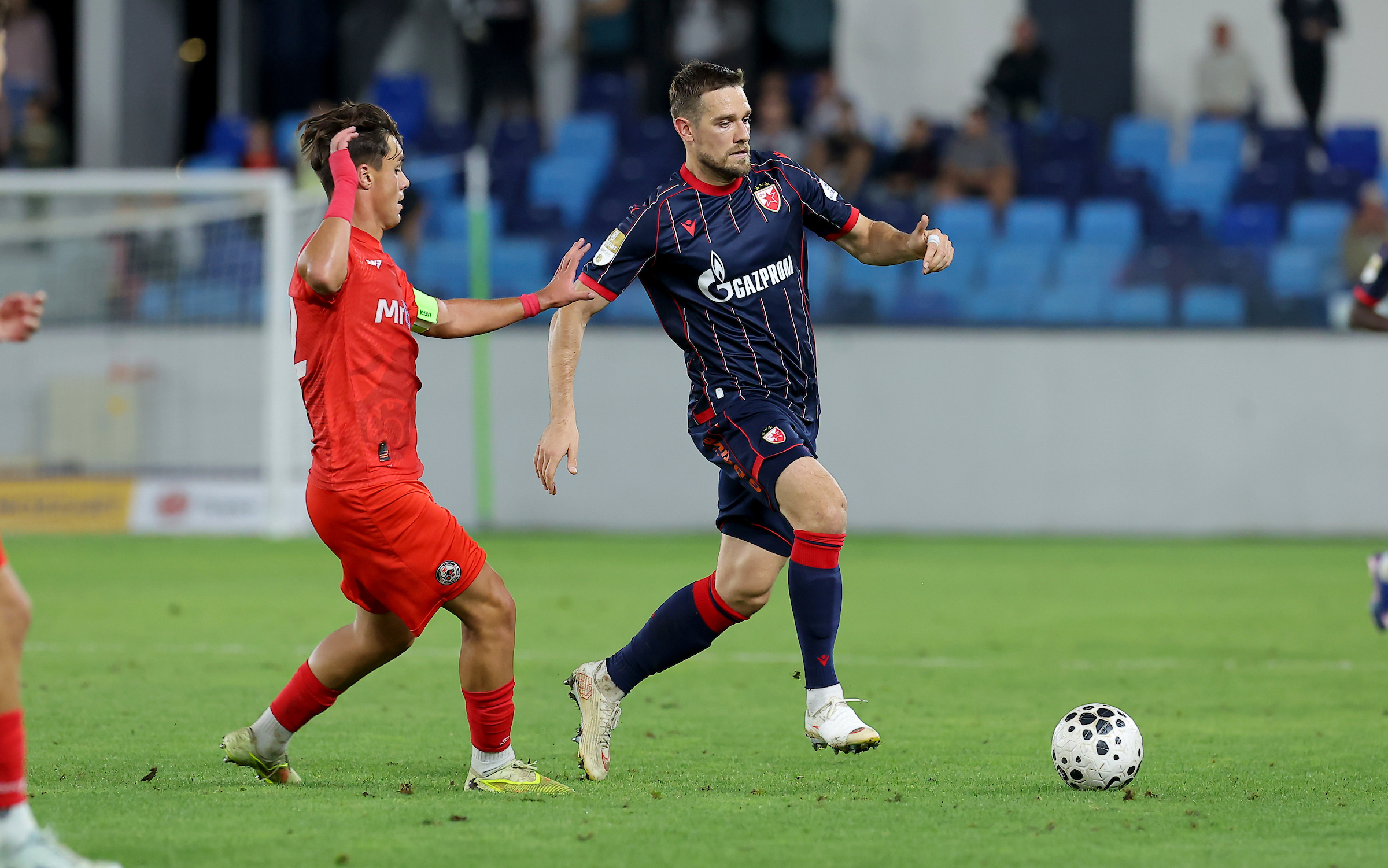 during IMT v Crvena Zvezda football match of Mozzart Bet Superliga 2026/2027 round 9 in Loznica, Serbia on September 13th.( photo by Luka Milosavljevic / STARSPORT © )