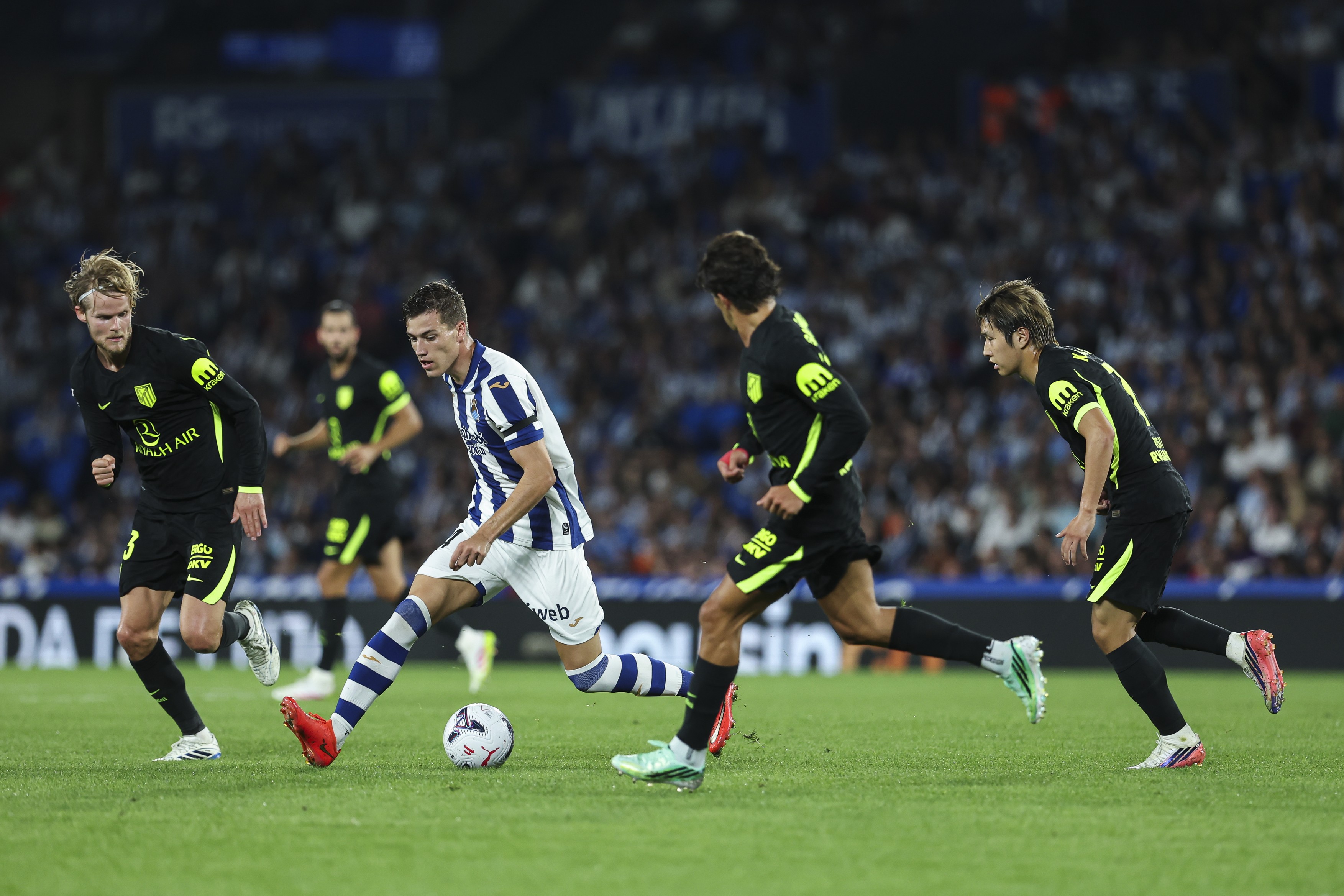 September 13, 2026, San Sebastian, Guipuzcoa, SPAIN: Luka Sucic of Real Sociedad in action