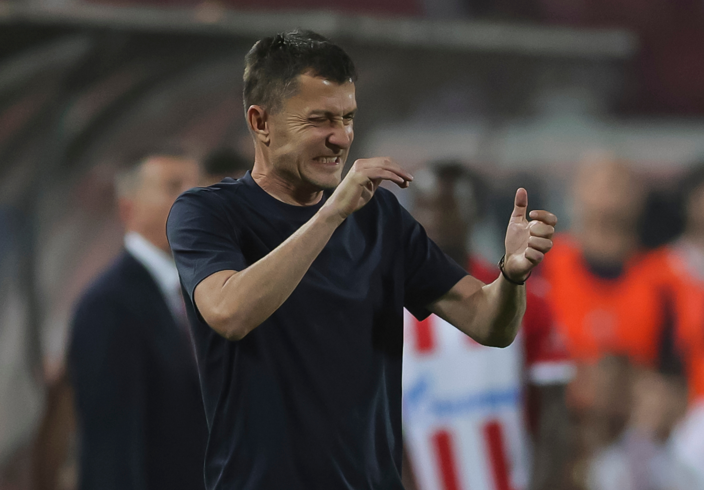 Head coach Sasa Ilic of Partizan reacts during the Mozzart Super League 2026/20