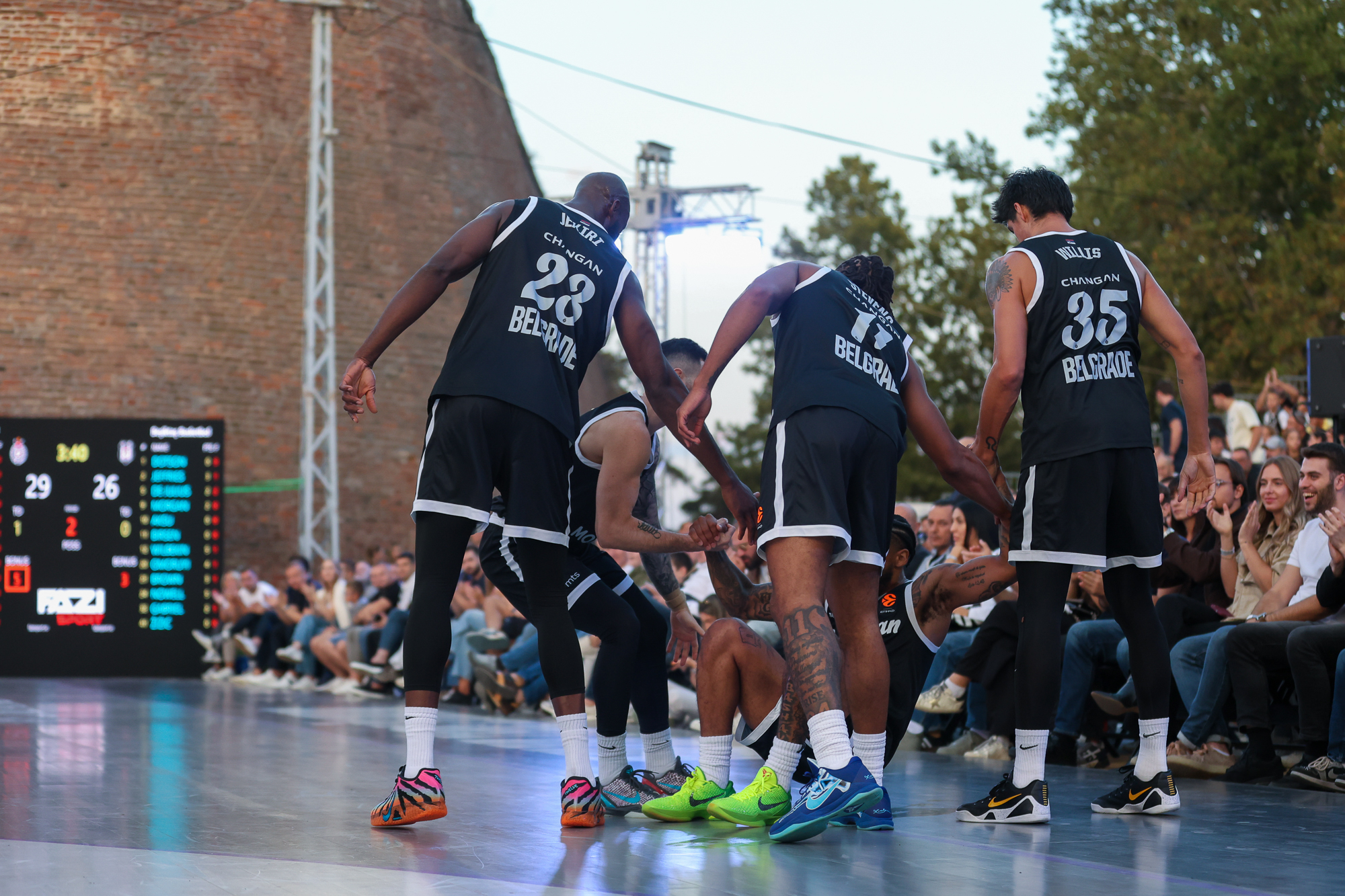 Friendly basketball match between Partizan Mozzart Bet Belgrade and Besiktas