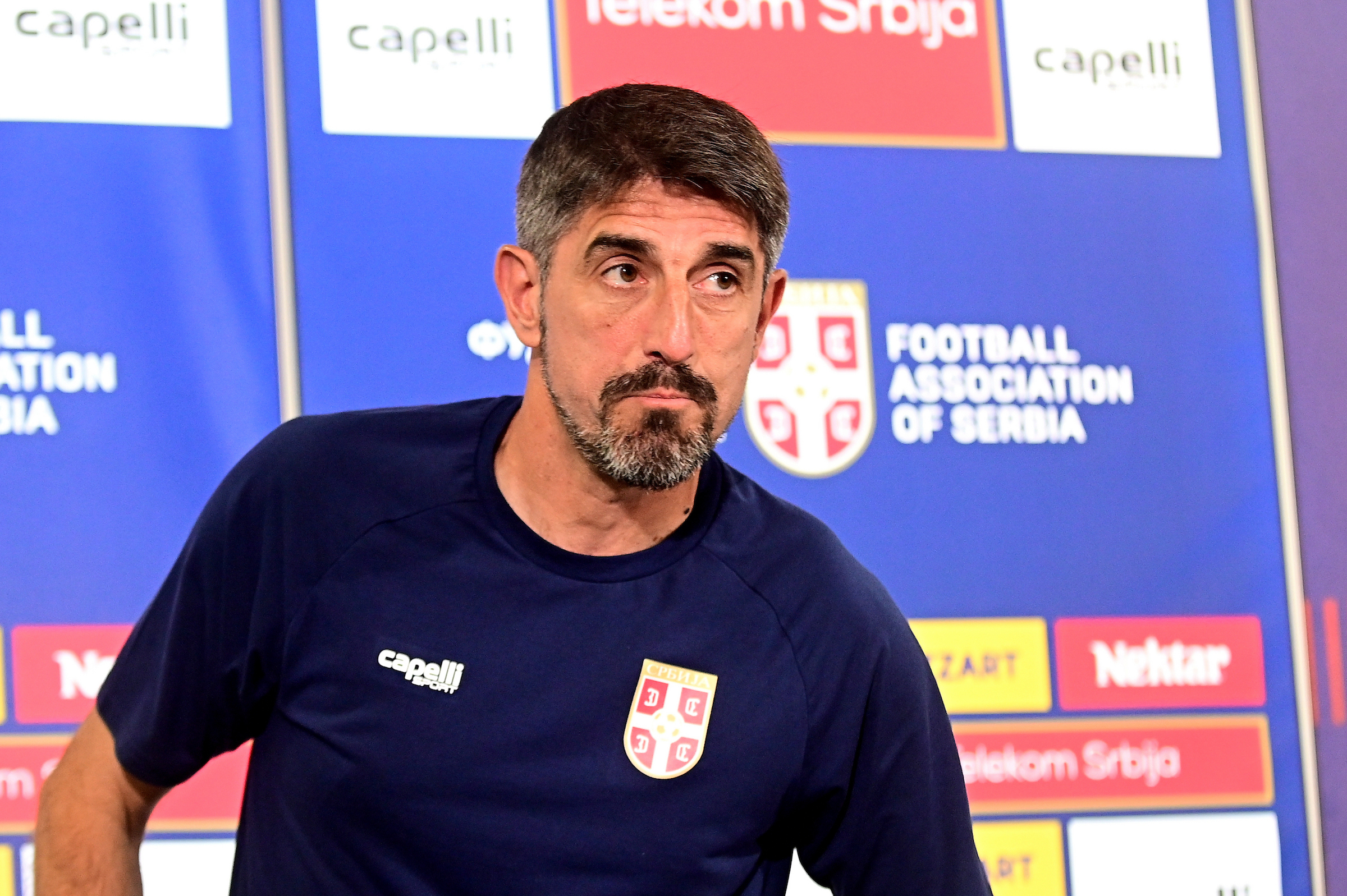 Veljko Paunovic, serbian national team manager, held a press conference