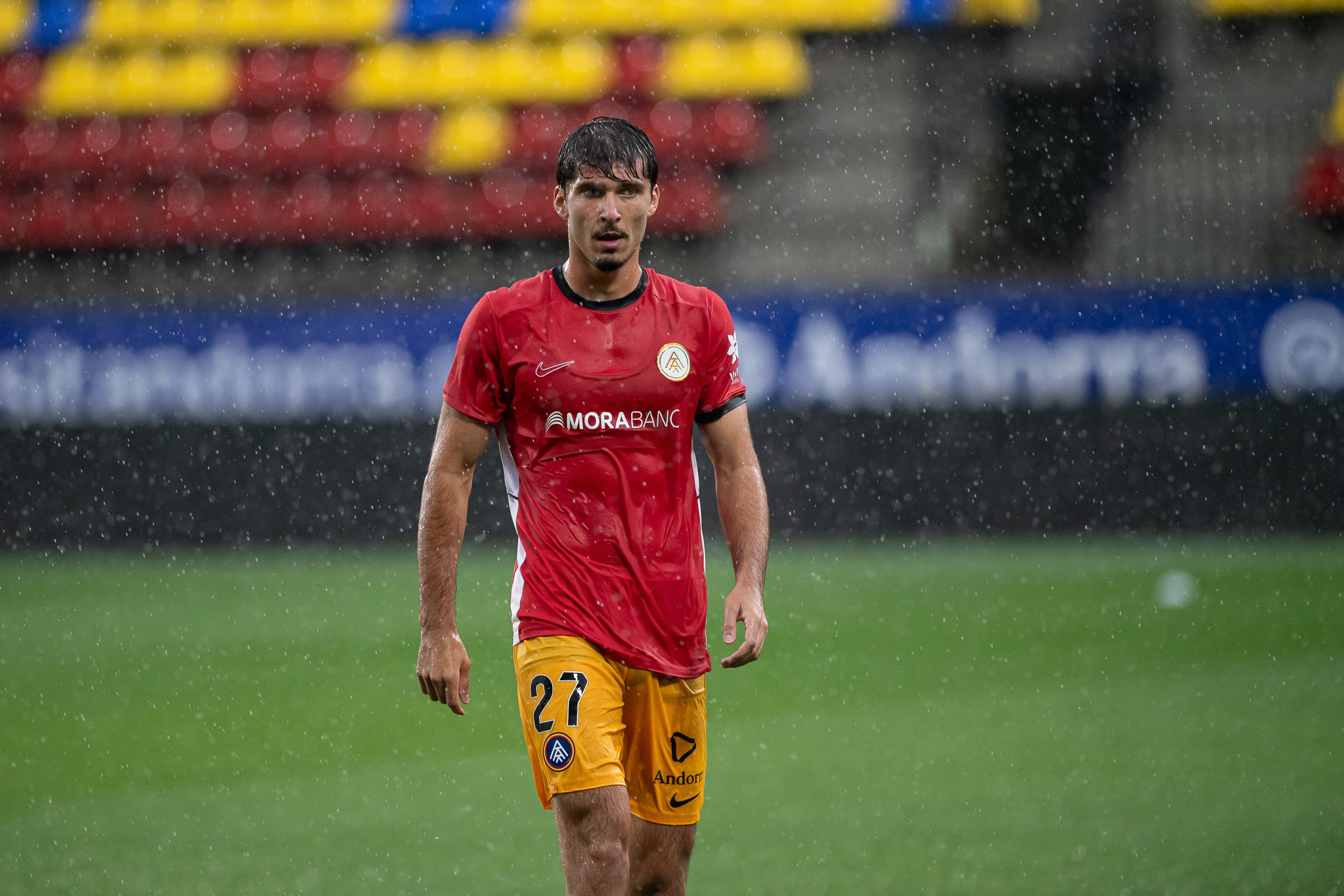 Stefan Golubovic, player number 27 of FC Andorra