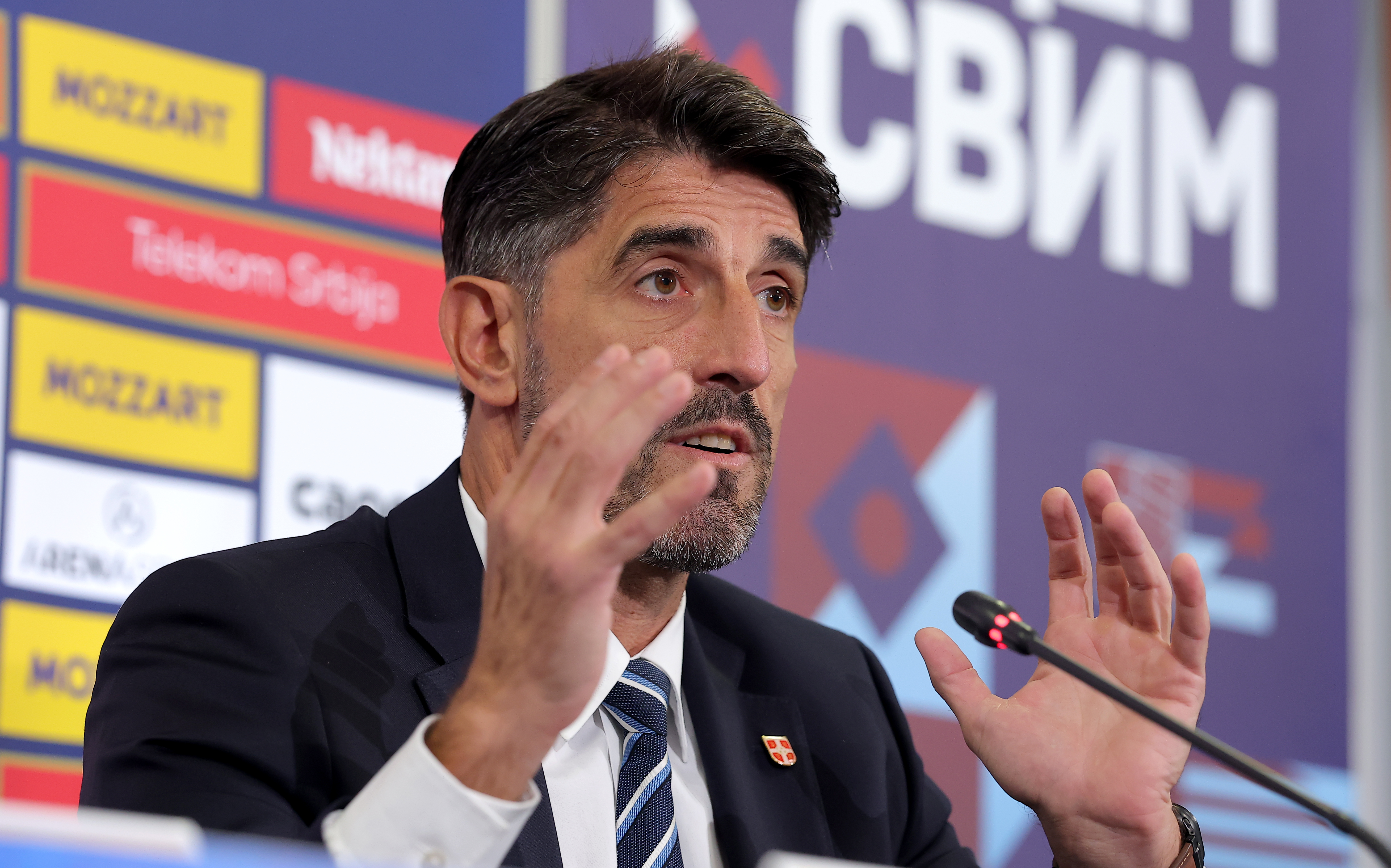 Stara Pazova, Serbia. Sept. 18th 2026. Serbia's football national team head