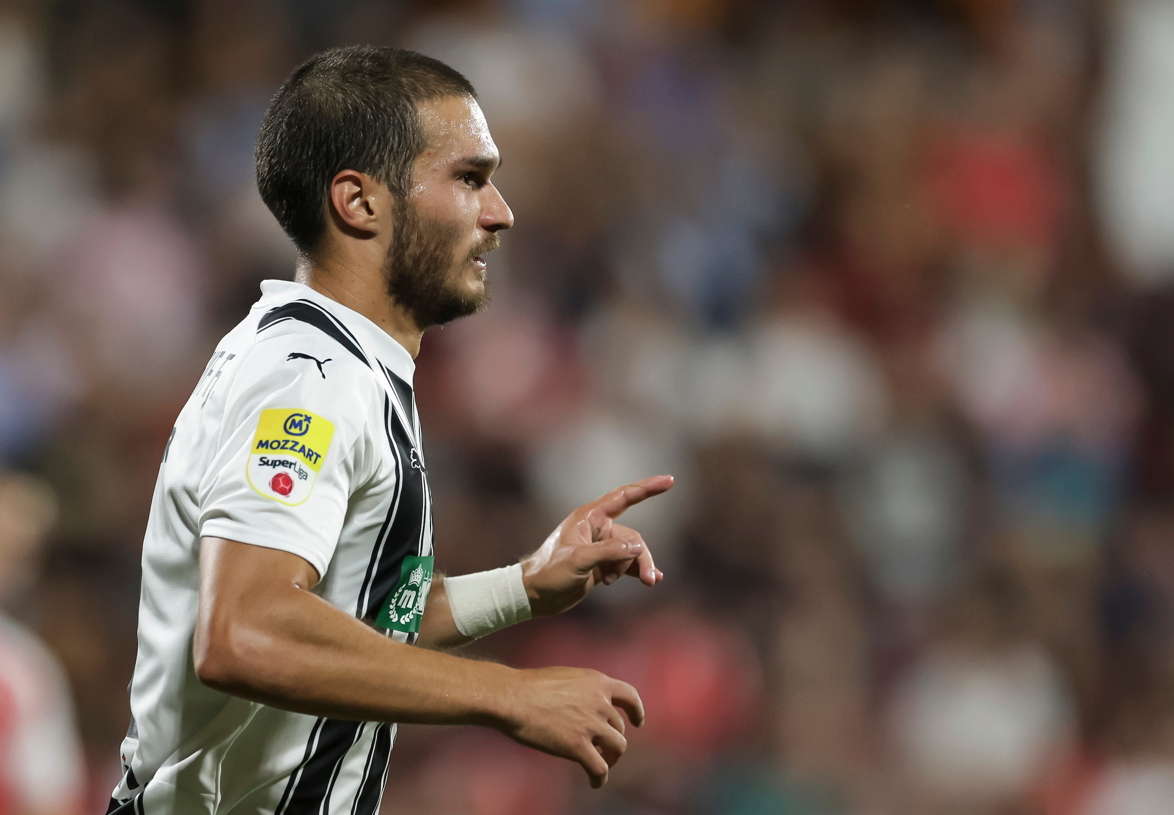 Djordje Jovanovic celebrates after scoring a goal