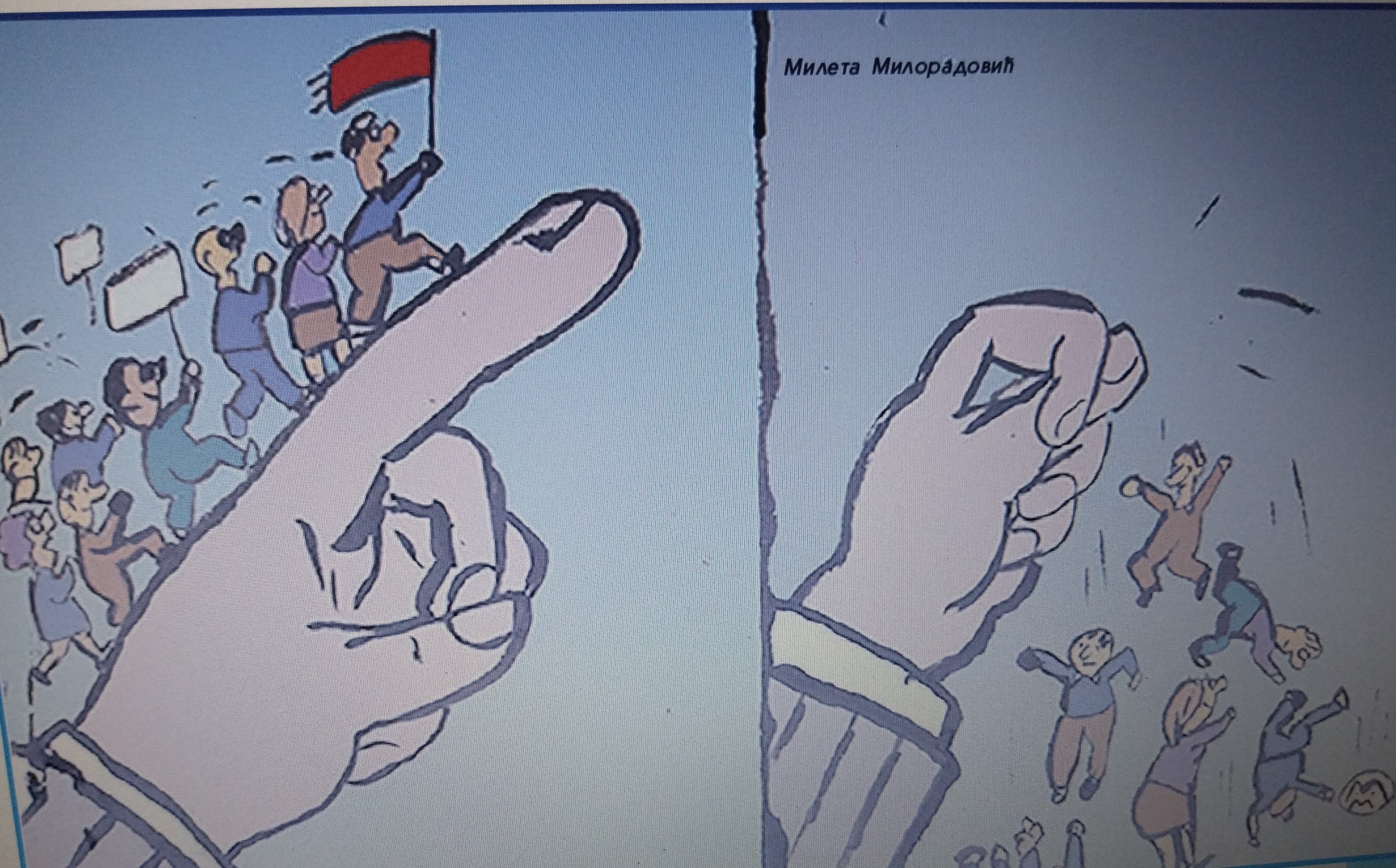 0922 Karikatura.jpg Piše Ivan Mrđen: “Politički rad” na terenu  tekst za STAV za UTORAK 22 SEPTEMBAR