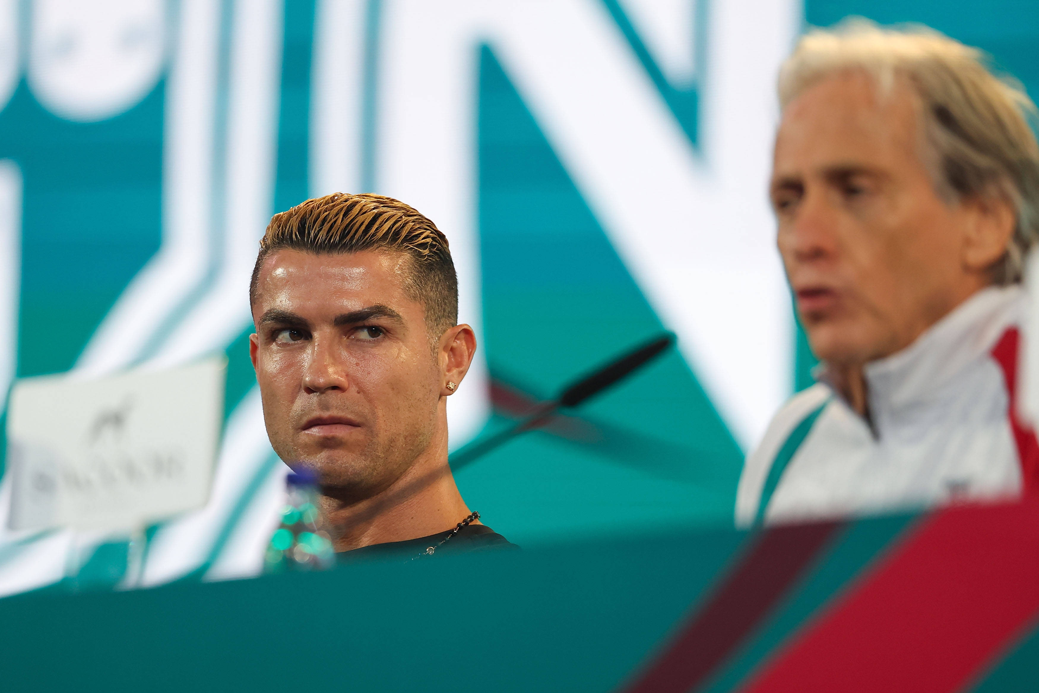 Lisbon, Portugal - September 23: Cristiano Ronaldo Portugal and Portugal s head coach Jorge Jesus