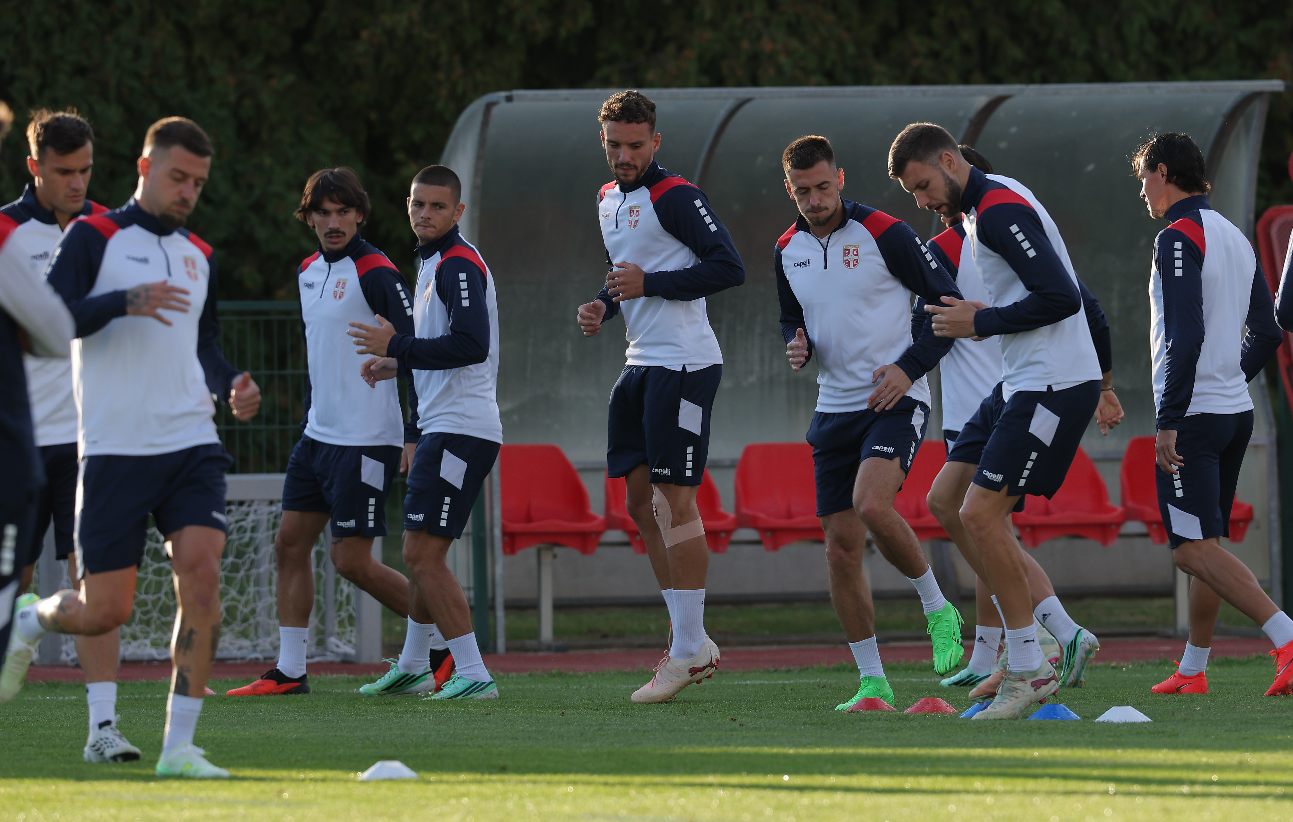 Stara Pazova, Serbia. Sept. 23rd 2026. Serbia's  during the training session