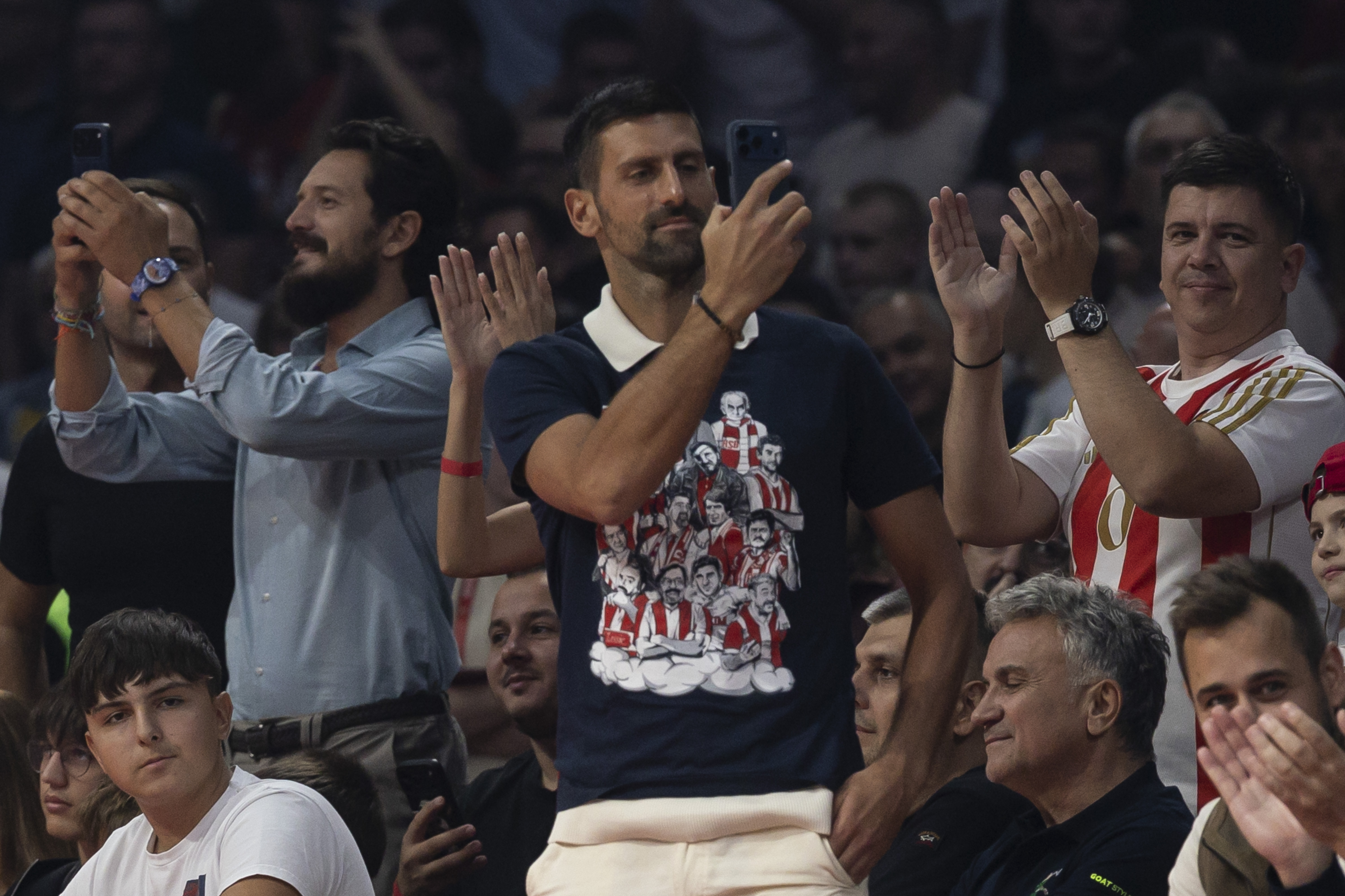 Novak Đoković na meču Crvene zvezde