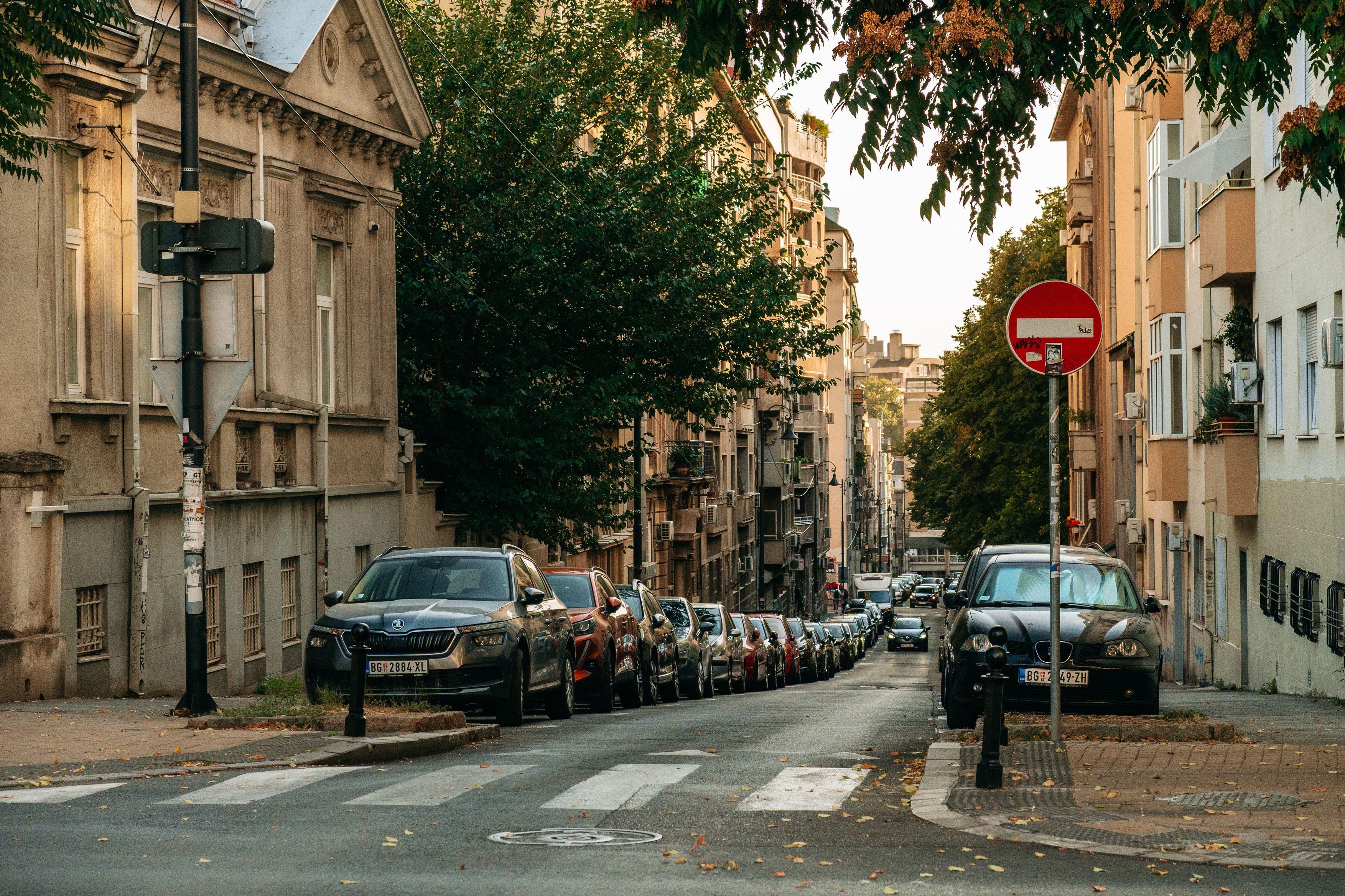 Belgrade, Serbia - September 5, 2026. Sloping Vracar street
