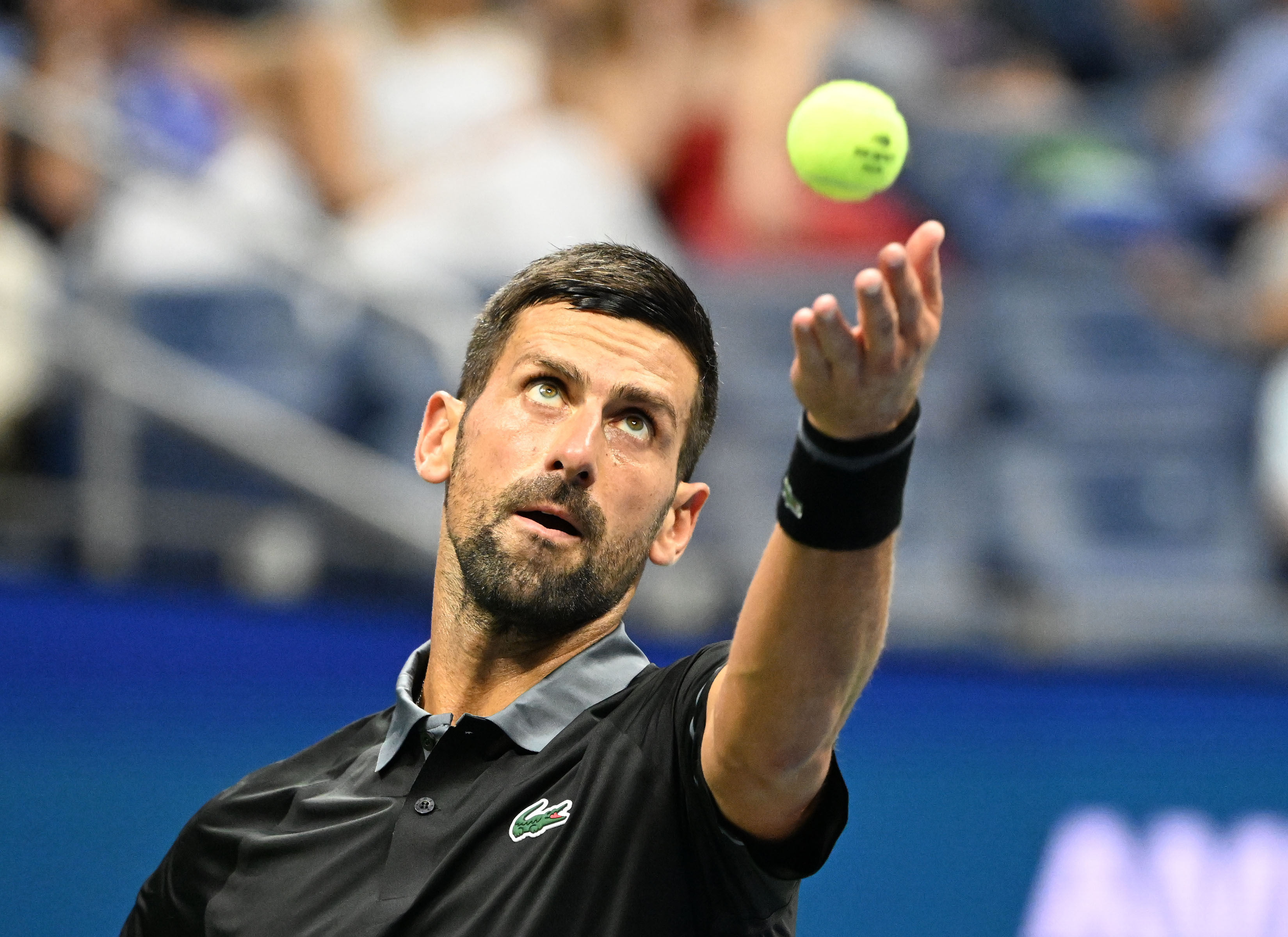 FLUSHING NY- AUGUST 30: Novak Djokovic Vs Mariano Navone
