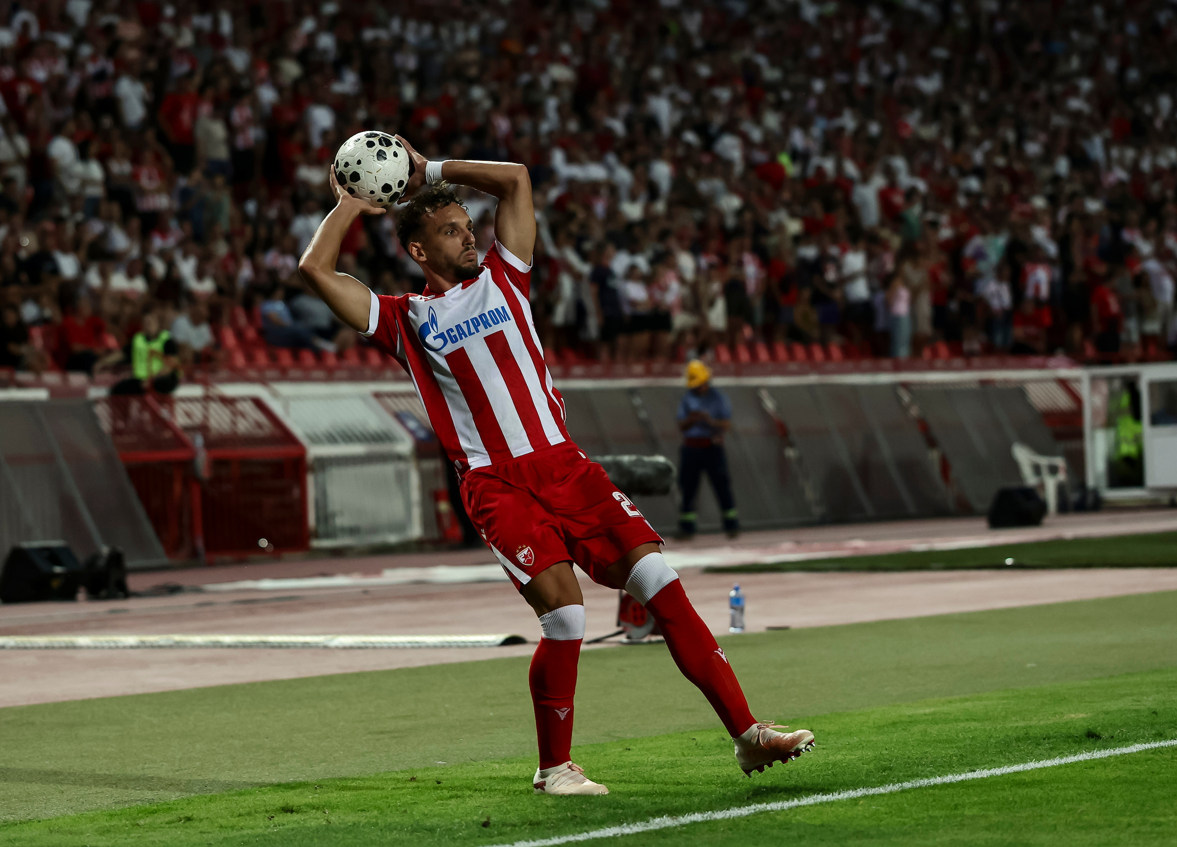 Strahinja Erakovic of Crvena Zvezda in action