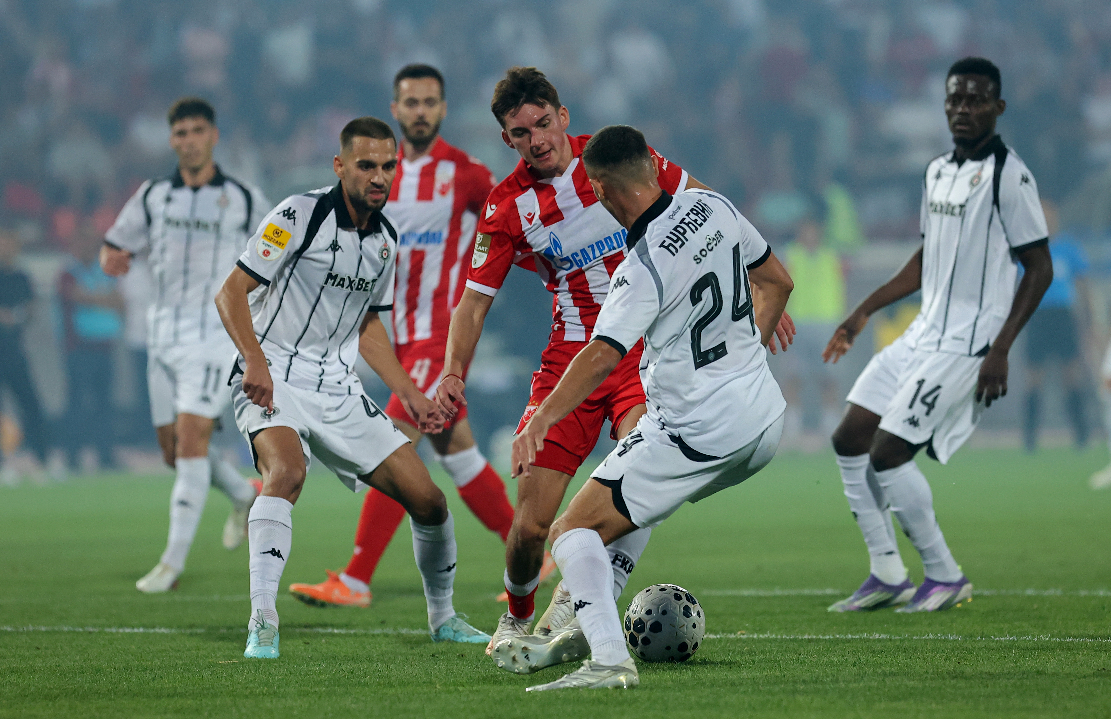 during Crvena Zvezda v Partizan football match, Belgrade Derby of Mozzart Bet Superliga