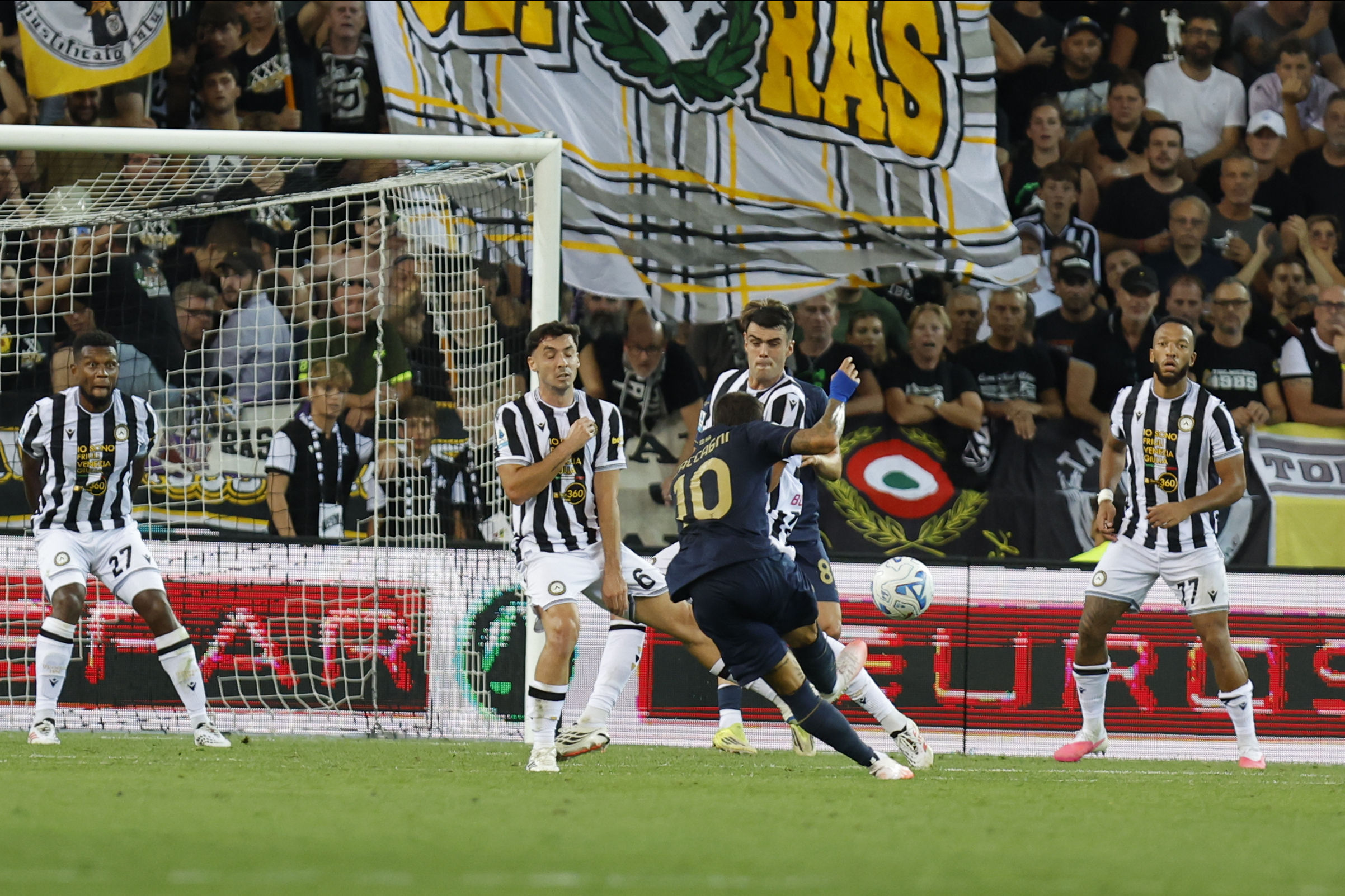 Lazio's Mattia Zaccagni during the Serie A Enilive soccer match between Udinese and Lazio at the Bluenergy Stadium