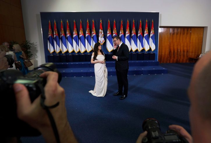 Tamara i Aleksandar Vučić tokom inauguracije predsednika Srbije