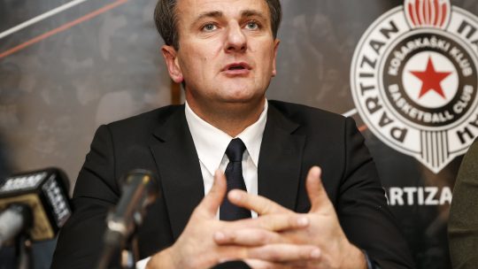 Ostoja Mijailović predsednik Košarkaškog kluba Partizan podnosi finansijski izveštaj