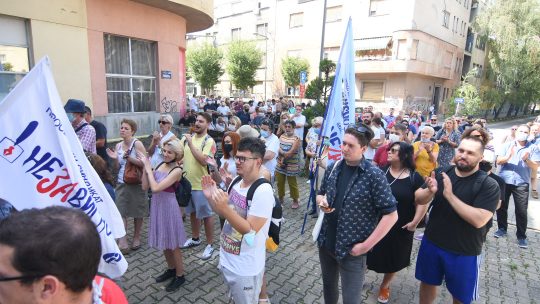 Protest radnika Radio televizije Vojvodina