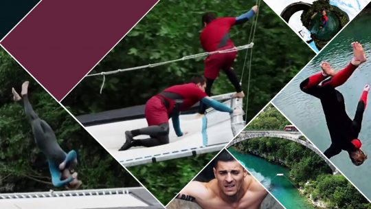 Adrenalinski zavisnici u akciji - Most, reka, trambolina