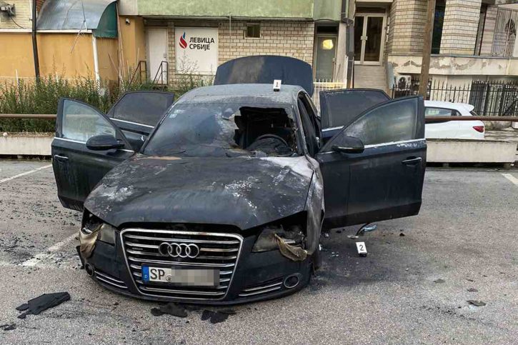 Zapaljen auto Dragan Antic fk Dinamo Vranje