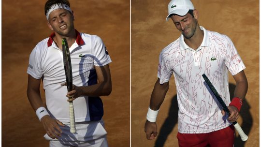 Filip Krajinovic i Novak Djokovic