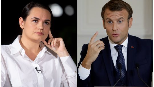 Sviatlana Tsikhanouskaya Emmanuel Macron