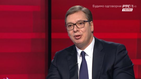 Aleksandar Vučić na RTS gost Nada Gogić