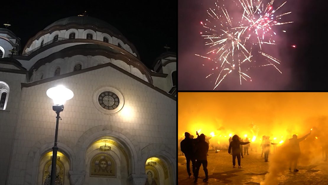 Srpska Nova godina pred Hramom Svetog Save kao na stadionu