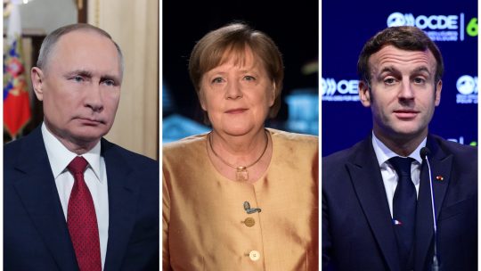Putin, Merkel, Makron