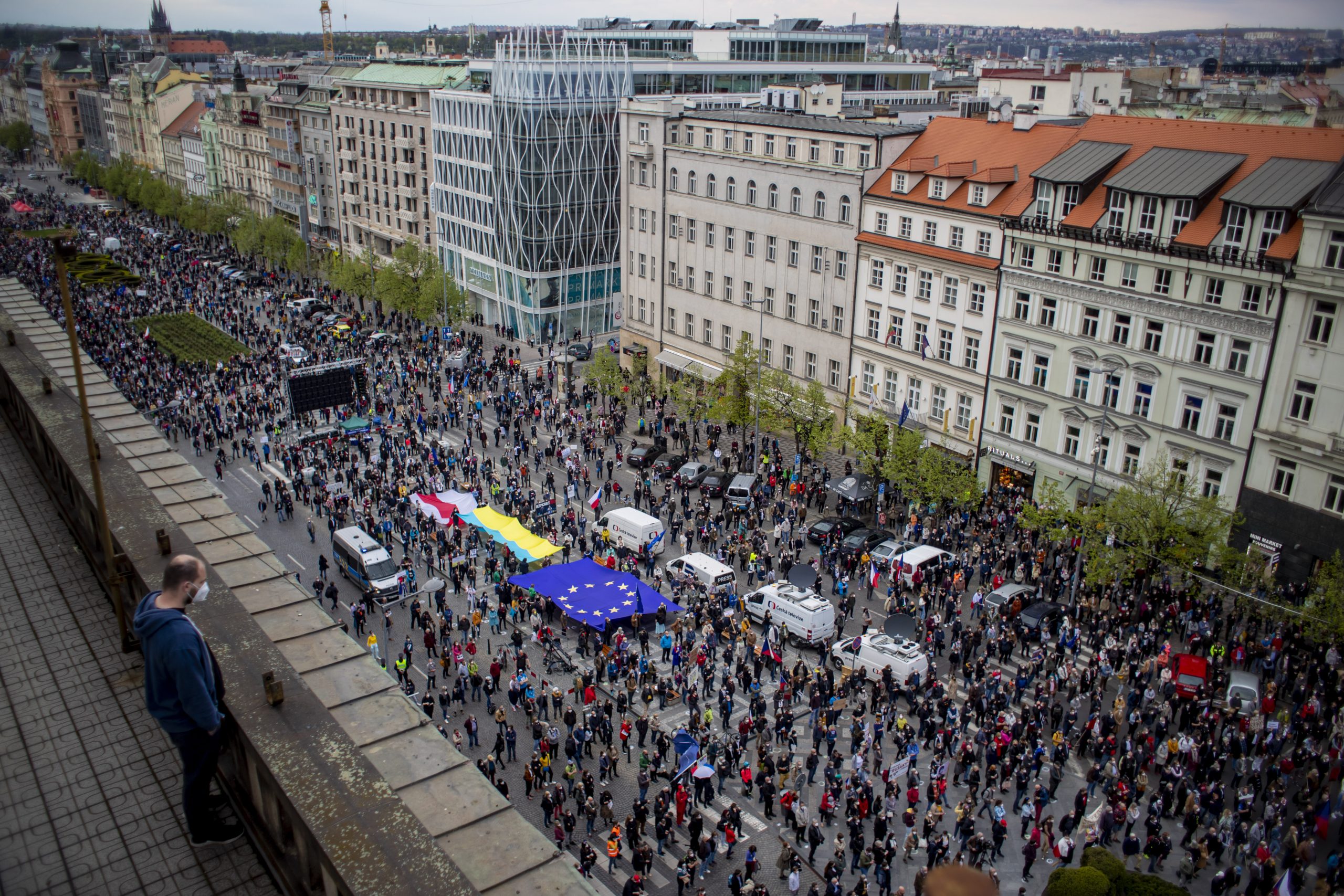 Češka, Prag, protest