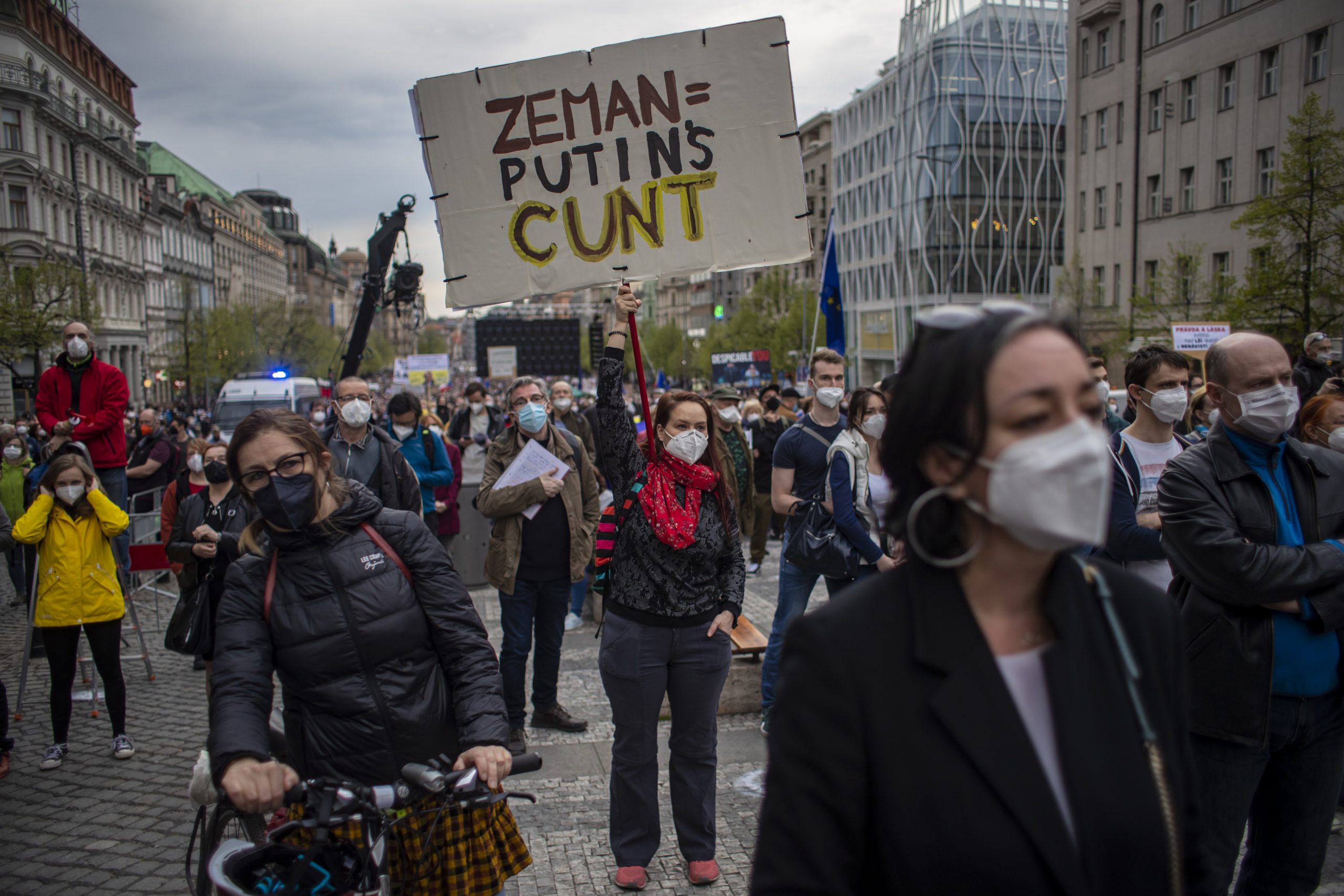 Češka, Prag, protest