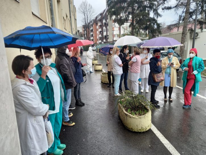 Kraljevo protest ispred bolnice